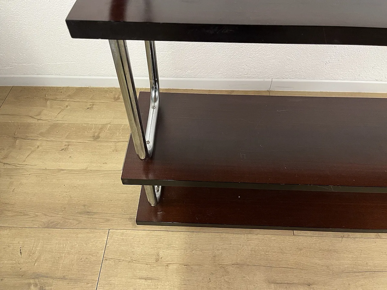 Libreria in acciaio e legno, anni '60 8