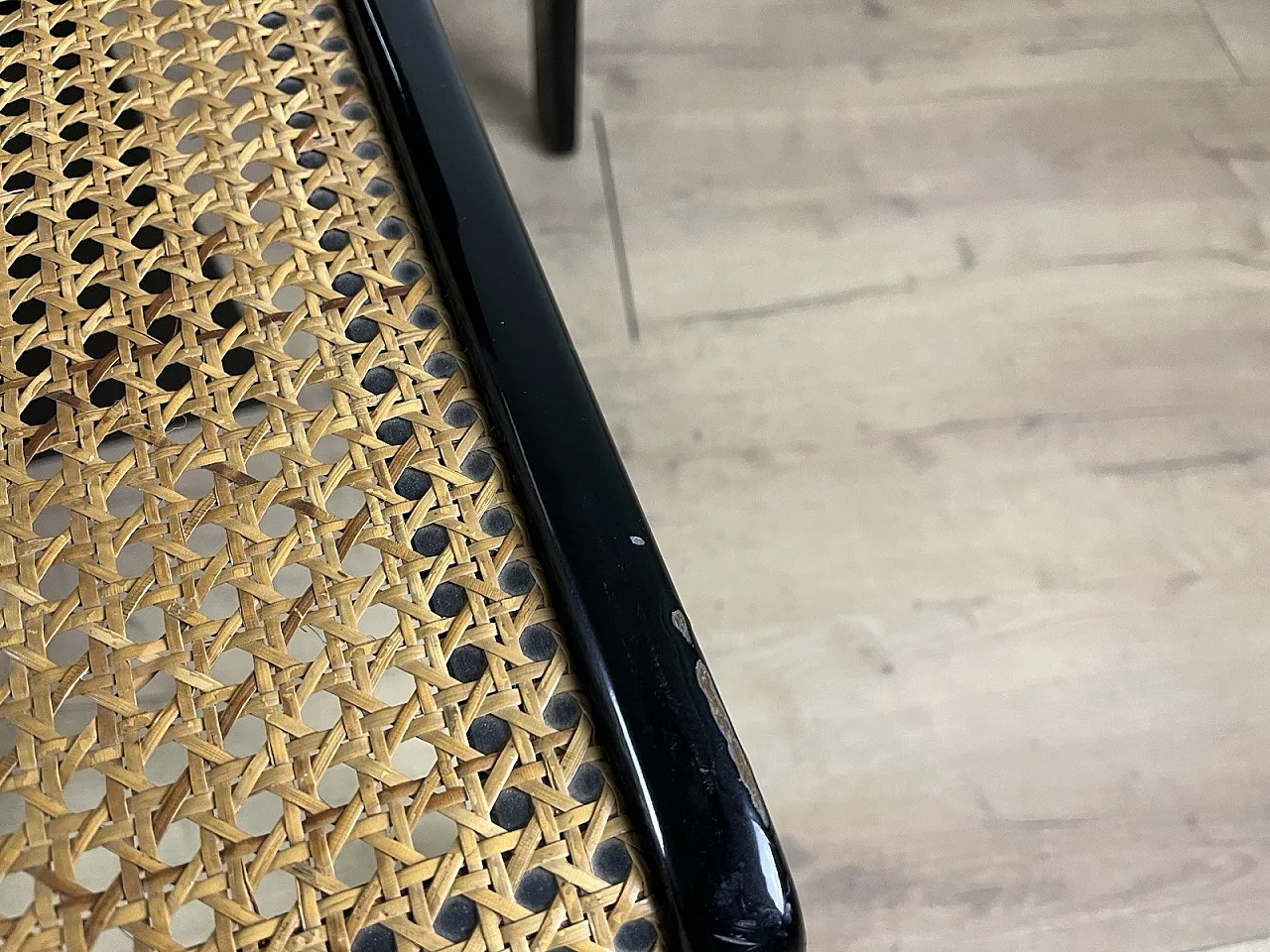 4 Sedie in legno e paglia di Pierluigi Molinari Pozzi, anni '70 9