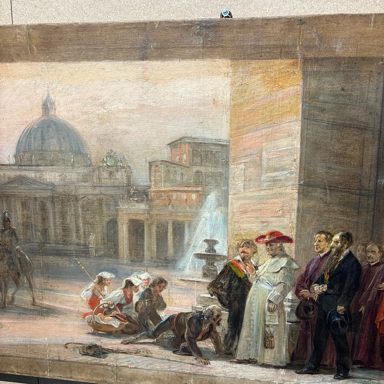 Cesare Dies, Leo XIII with diplomats, oil painting, 19th century 8