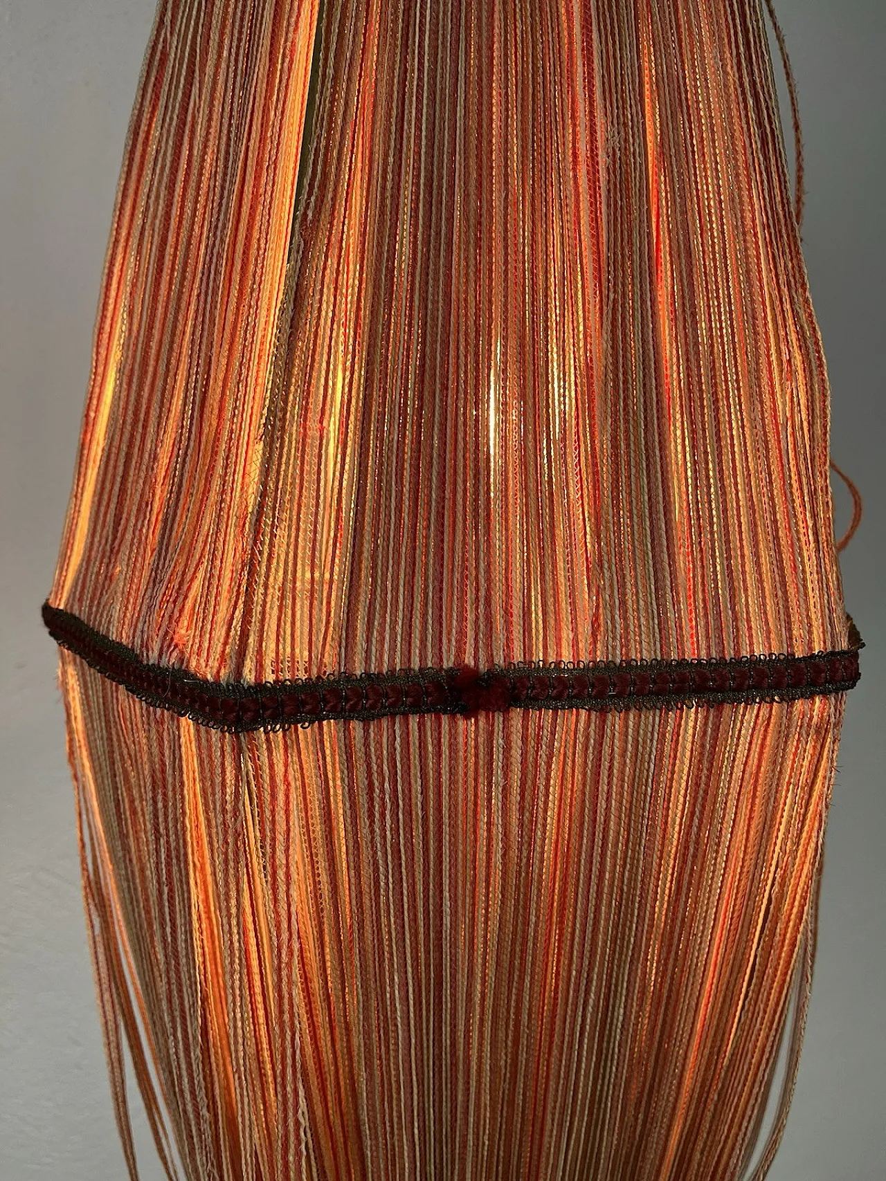 Lampada da terra in ferro e tessuto, anni '40 7