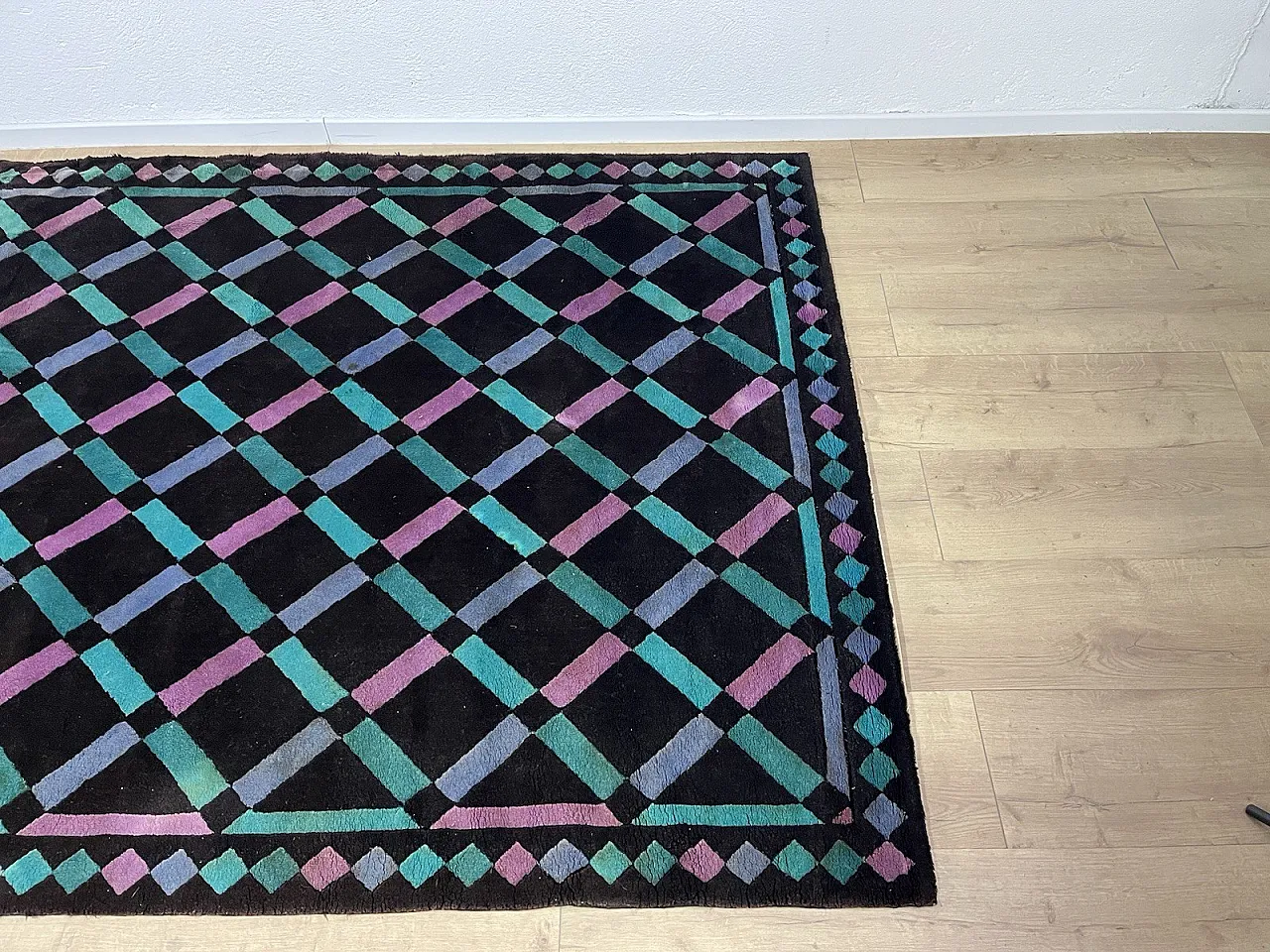 Tappeto Arlequine in lana di Ottavio Missoni per T&J Vestor, anni '80 4