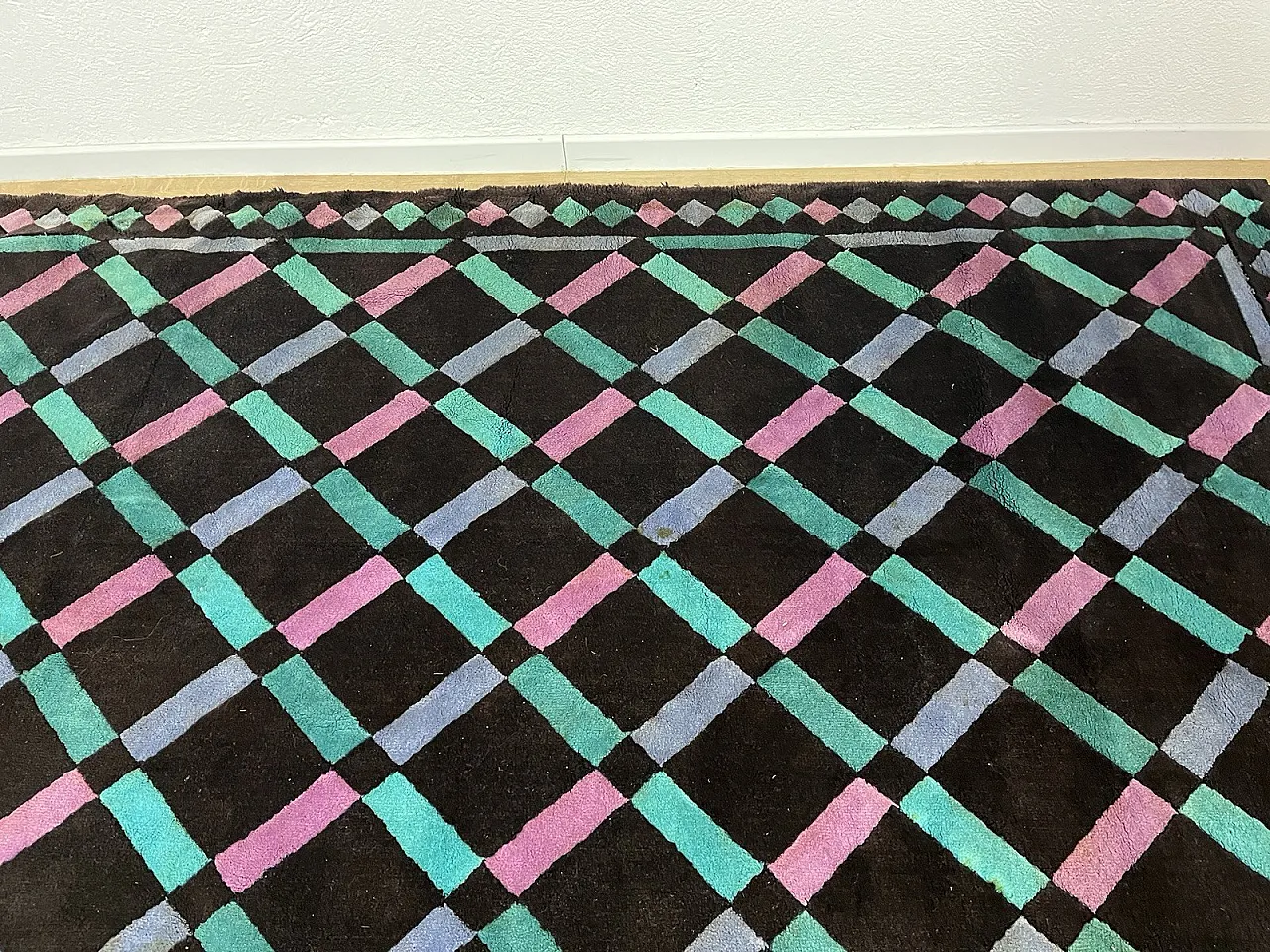 Tappeto Arlequine in lana di Ottavio Missoni per T&J Vestor, anni '80 5