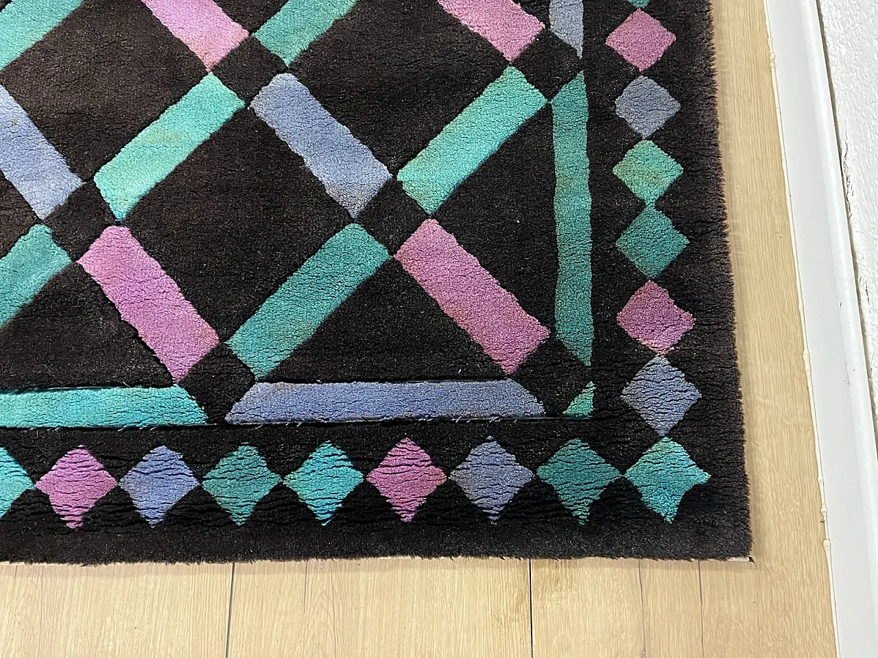 Tappeto Arlequine in lana di Ottavio Missoni per T&J Vestor, anni '80 6