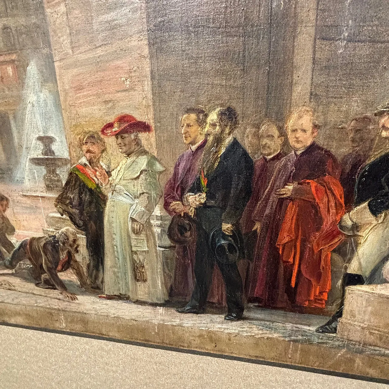 Cesare Dies, Leo XIII with diplomats, oil painting, 19th century 13