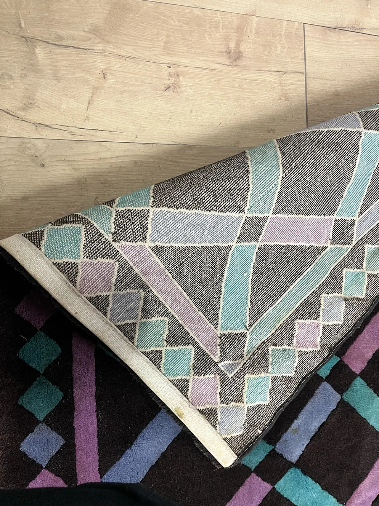 Tappeto Arlequine in lana di Ottavio Missoni per T&J Vestor, anni '80 8