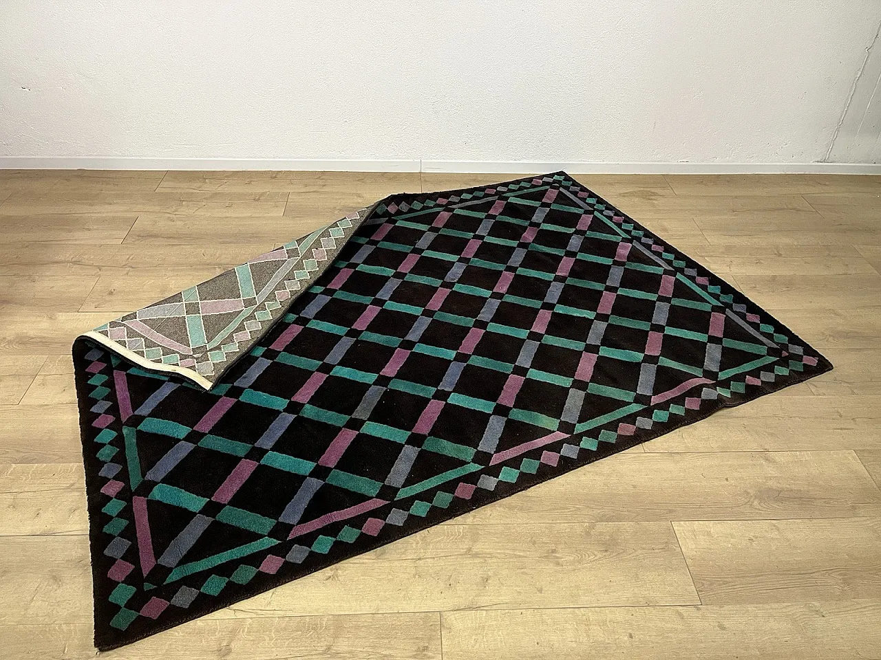 Tappeto Arlequine in lana di Ottavio Missoni per T&J Vestor, anni '80 9