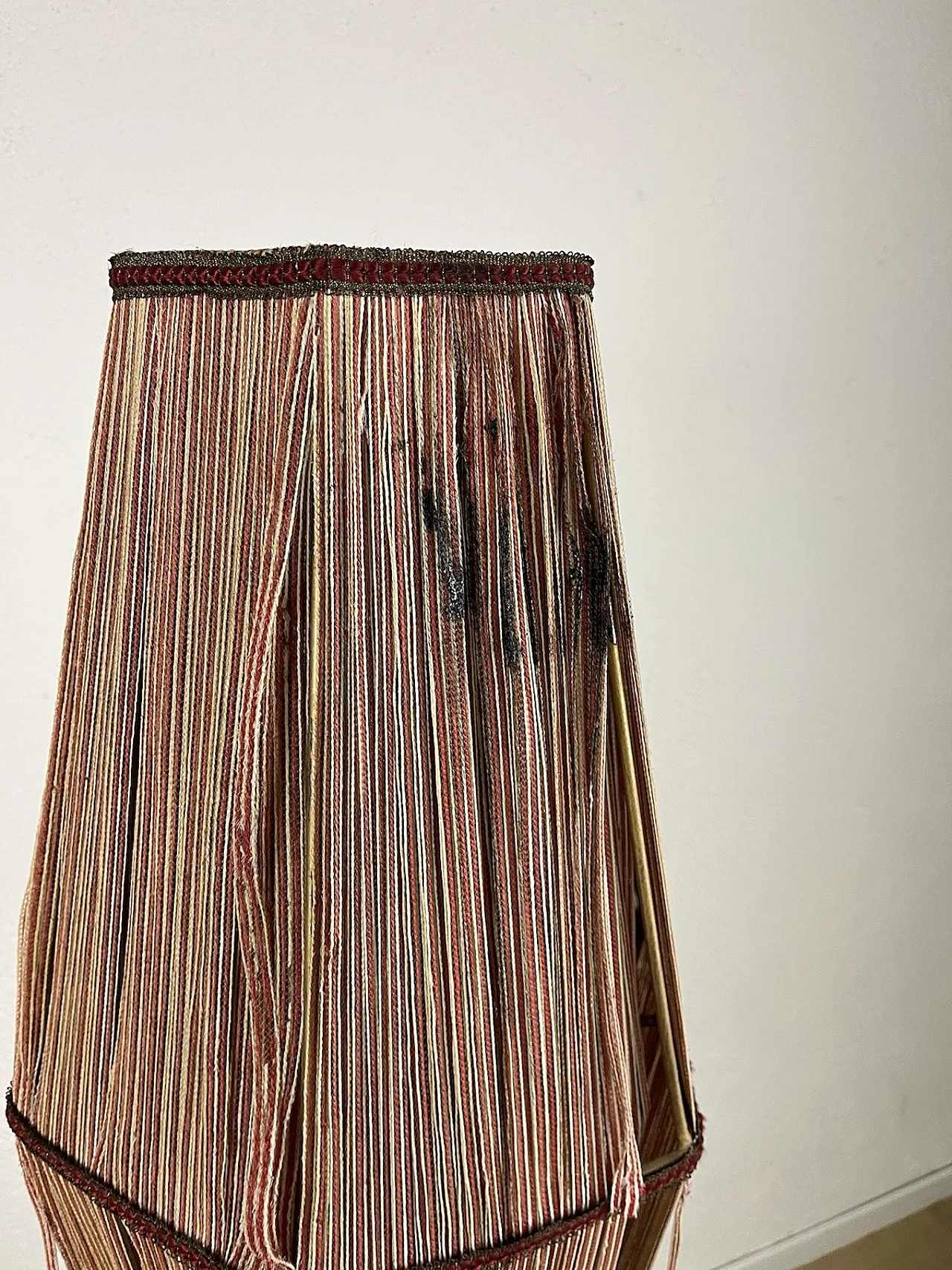 Lampada da terra in ferro e tessuto, anni '40 17