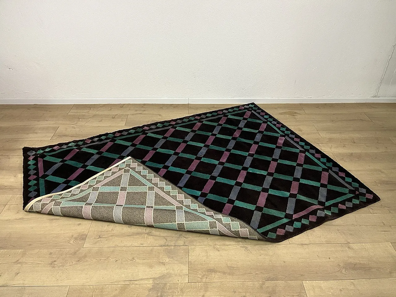 Tappeto Arlequine in lana di Ottavio Missoni per T&J Vestor, anni '80 10