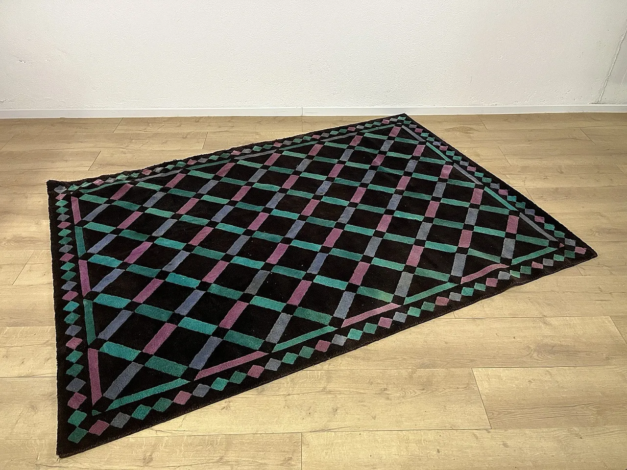 Tappeto Arlequine in lana di Ottavio Missoni per T&J Vestor, anni '80 11