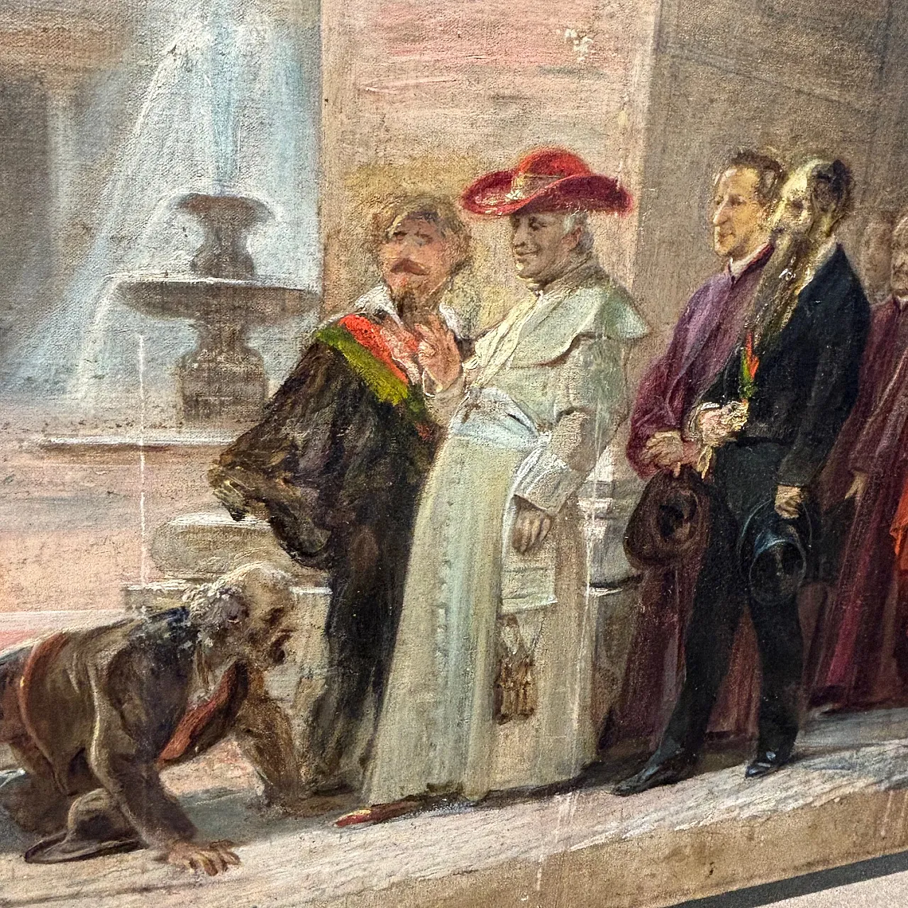 Cesare Dies, Leo XIII with diplomats, oil painting, 19th century 19