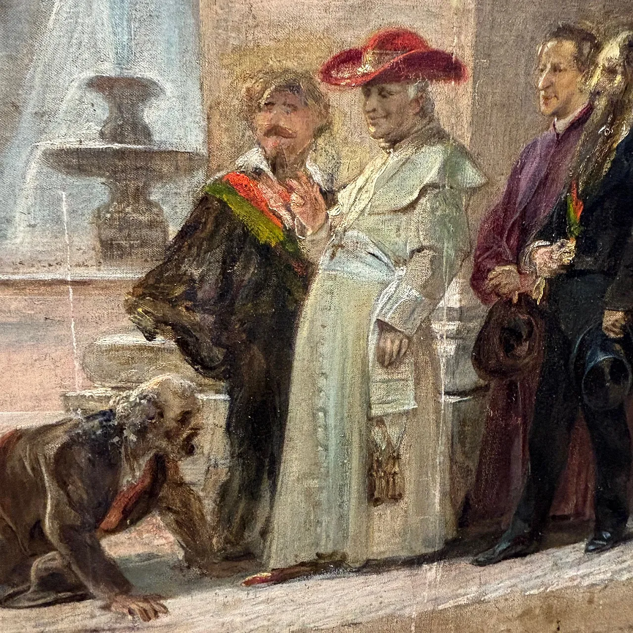 Cesare Dies, Leo XIII with diplomats, oil painting, 19th century 20
