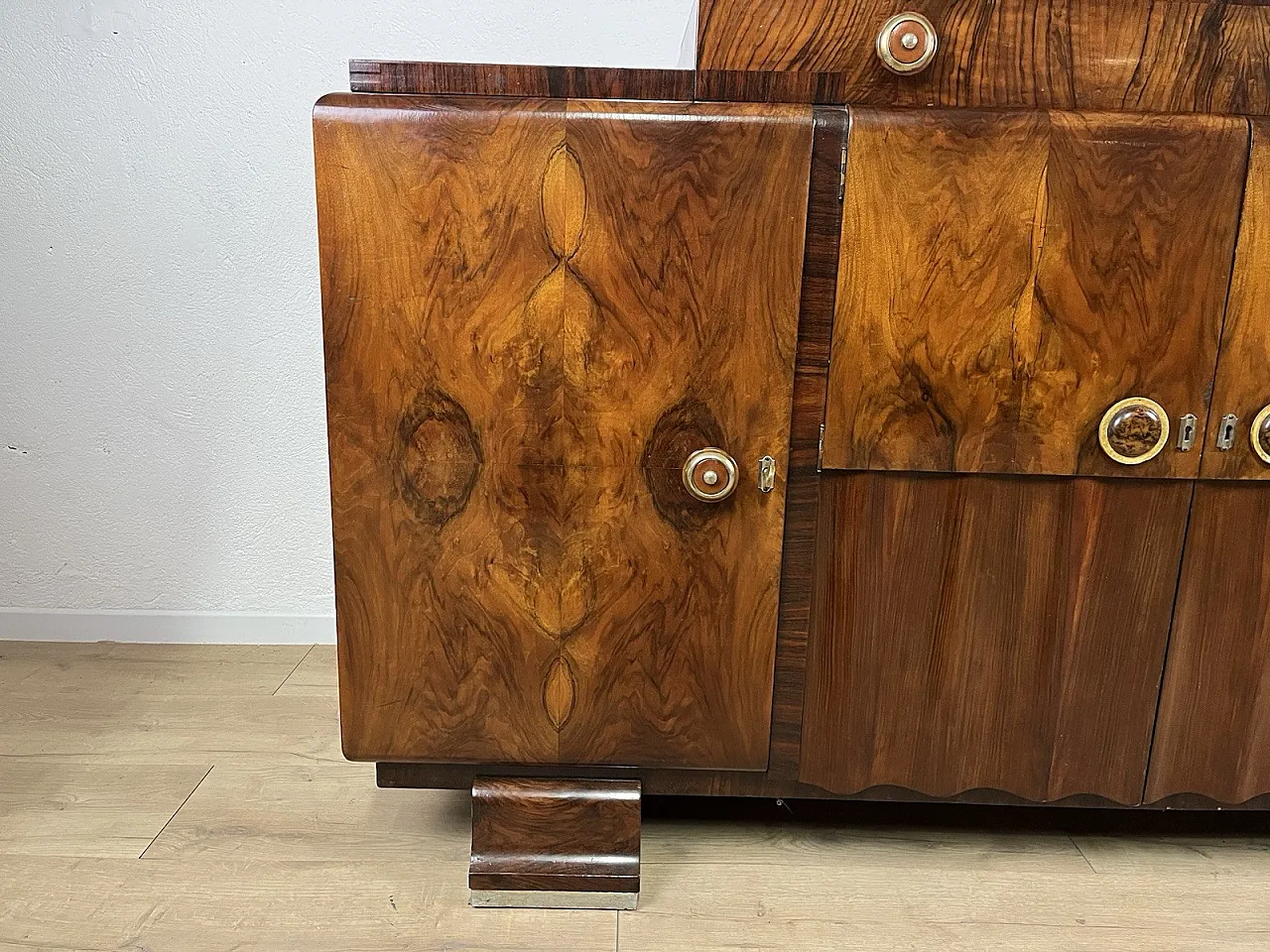 Rationalist root wood furniture sideboard, 1940s 2