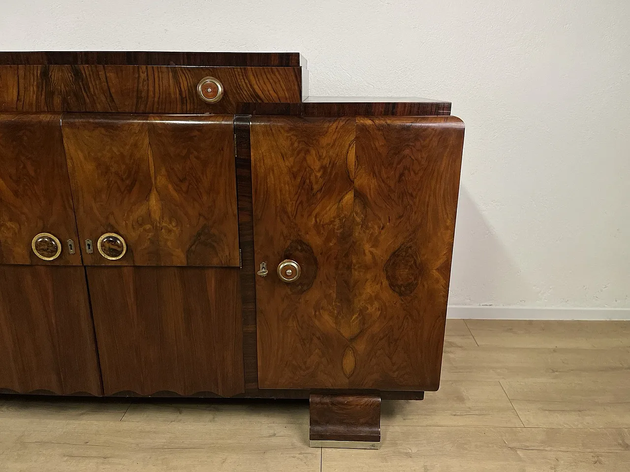 Rationalist root wood furniture sideboard, 1940s 4