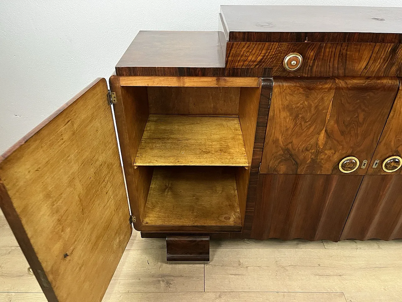 Rationalist root wood furniture sideboard, 1940s 15