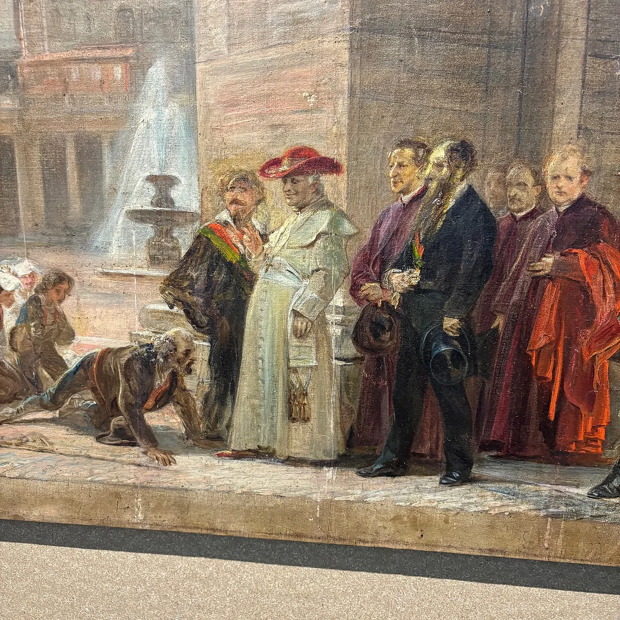 Cesare Dies, Leo XIII with diplomats, oil painting, 19th century 27