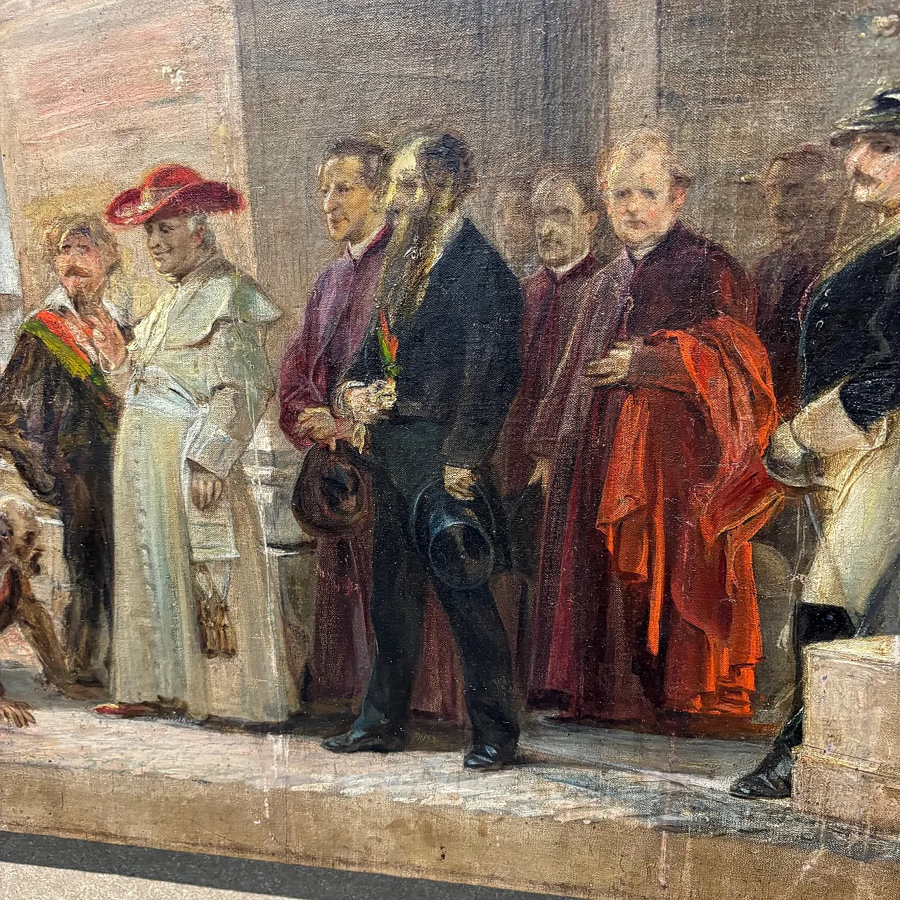 Cesare Dies, Leo XIII with diplomats, oil painting, 19th century 30