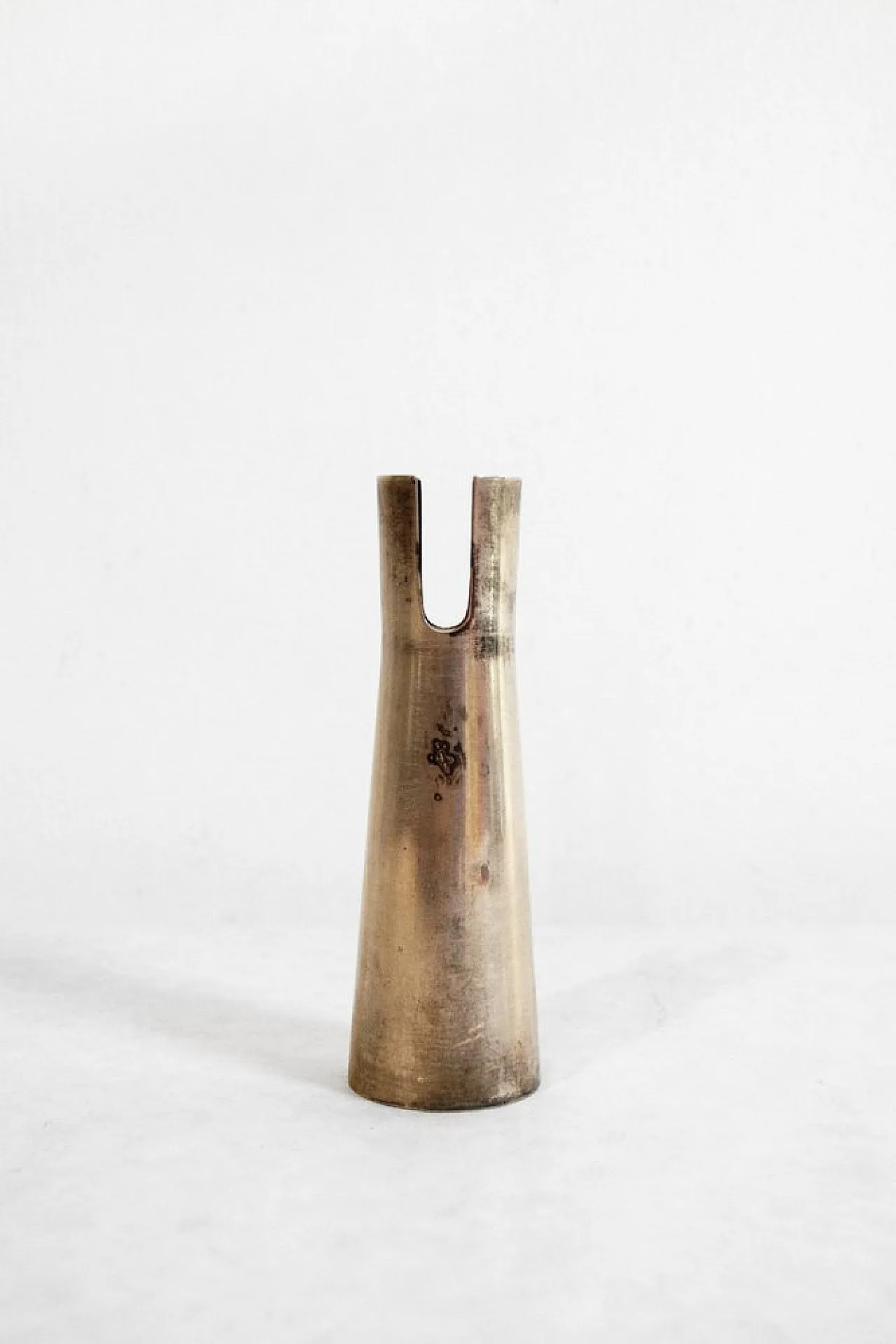 Silver-plated metal vase by Lino Sabattini for Christofle, 1950s 1