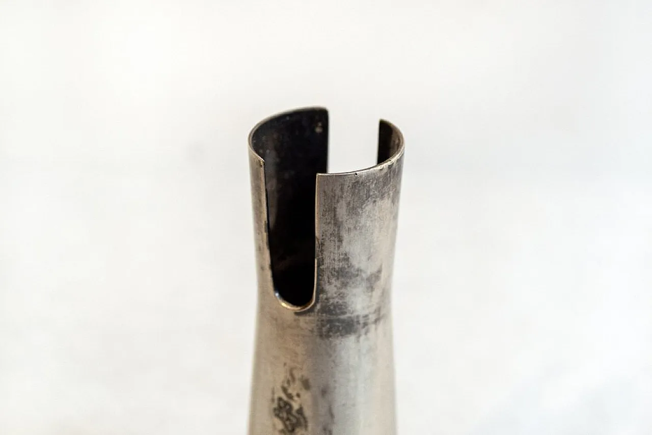 Silver-plated metal vase by Lino Sabattini for Christofle, 1950s 2