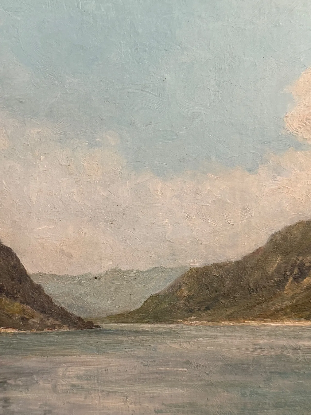 Paesaggio Lago di Como di Luigi Arrigoni, olio su tavola, '900 4