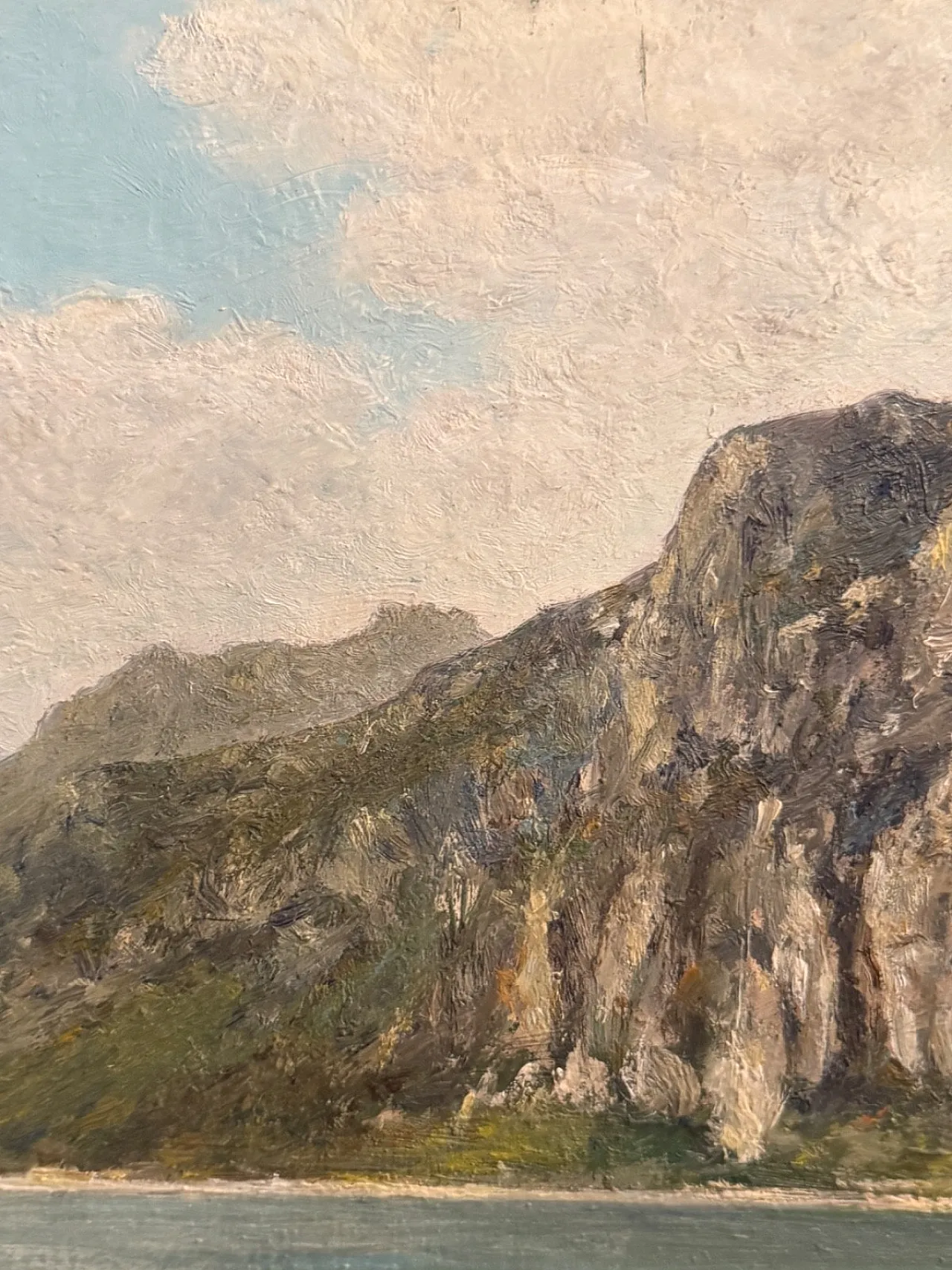 Paesaggio Lago di Como di Luigi Arrigoni, olio su tavola, '900 6