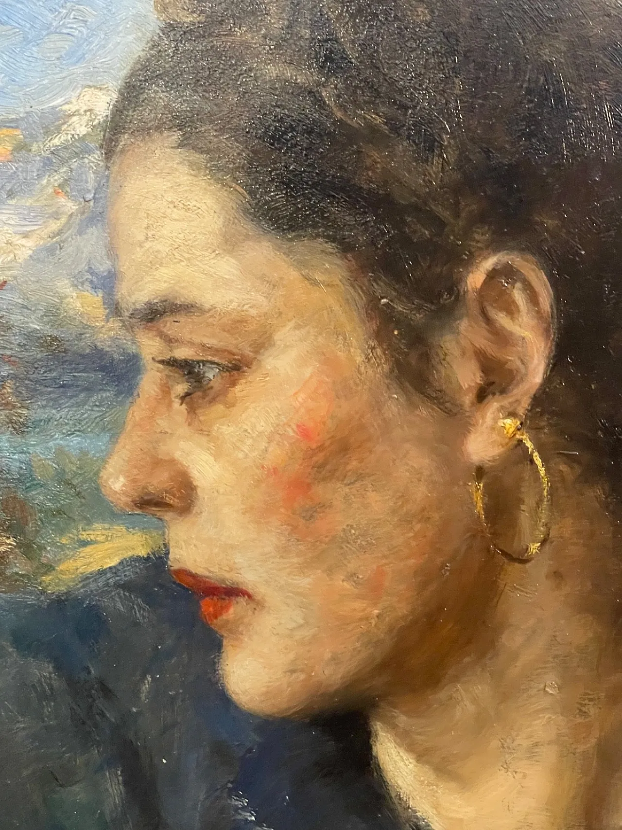 Ritratto di donna di Vittorio Gussoni, olio su tela, '800 3