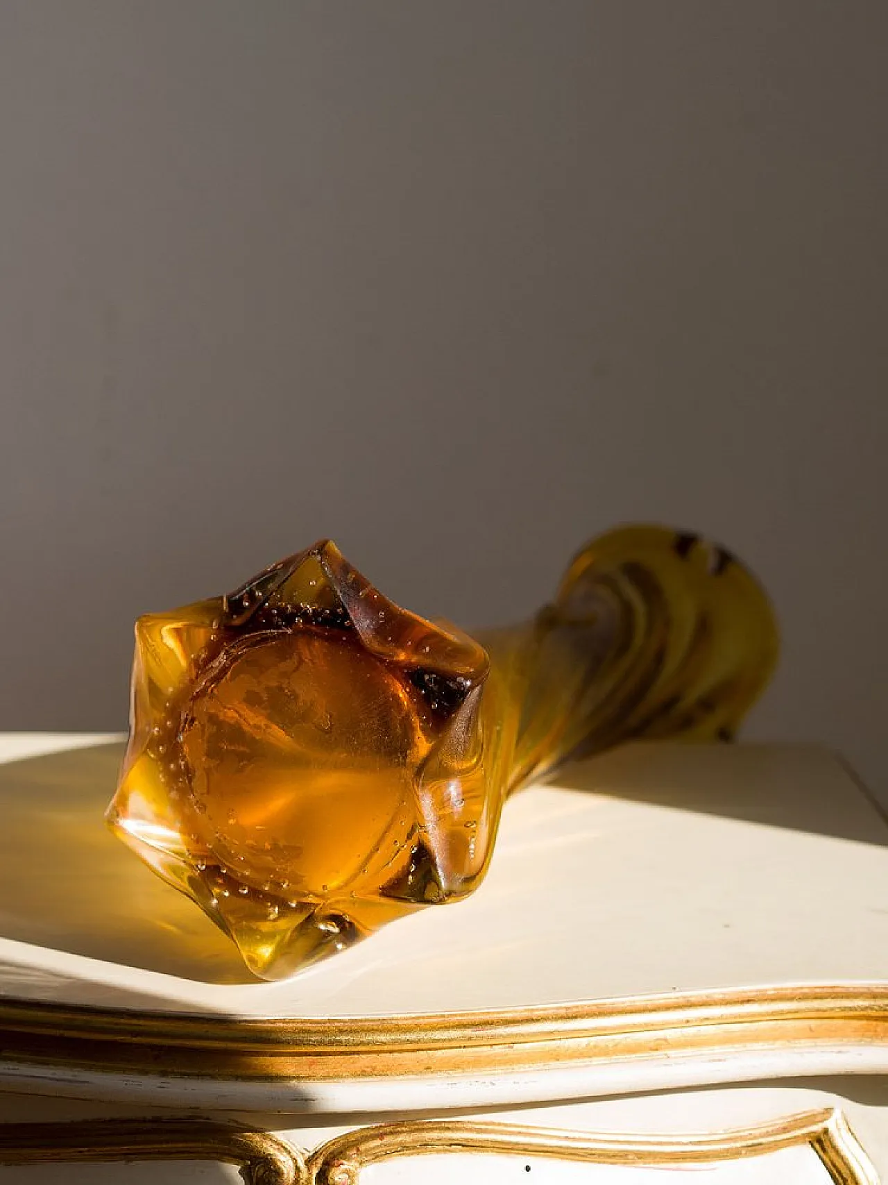 Vaso in vetro di Murano ritorto e vetro Bullicante, anni '60 3