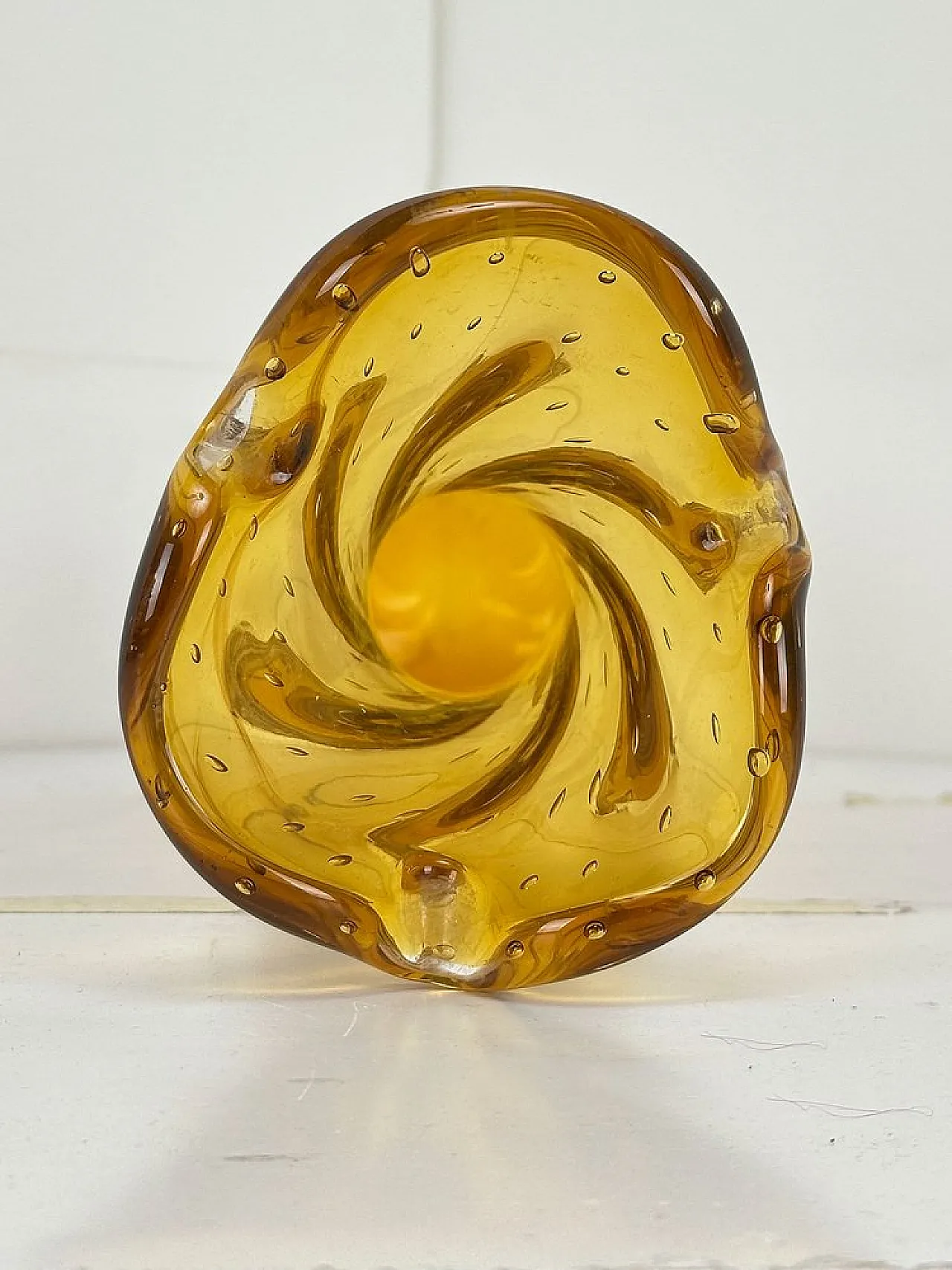 Vaso in vetro di Murano ritorto e vetro Bullicante, anni '60 7