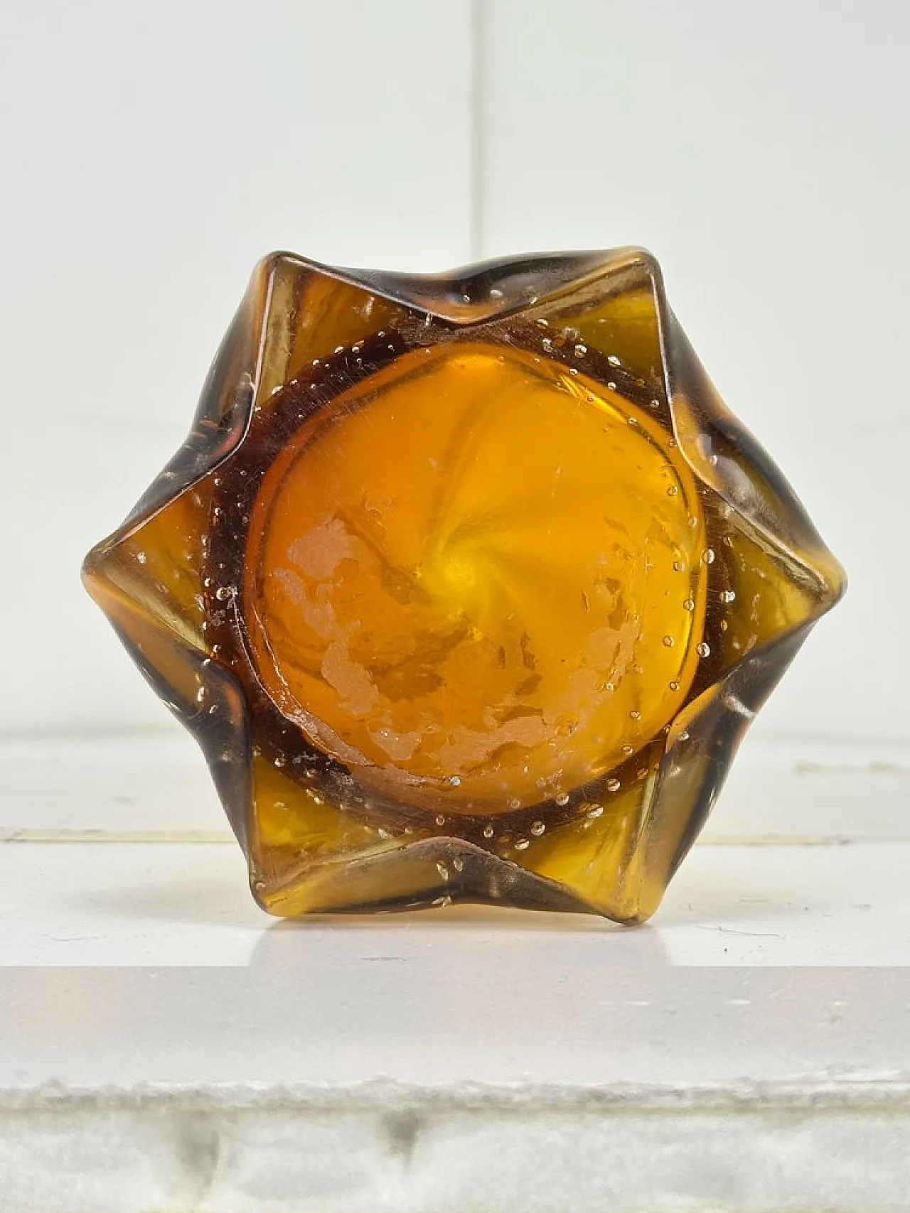 Vaso in vetro di Murano ritorto e vetro Bullicante, anni '60 8