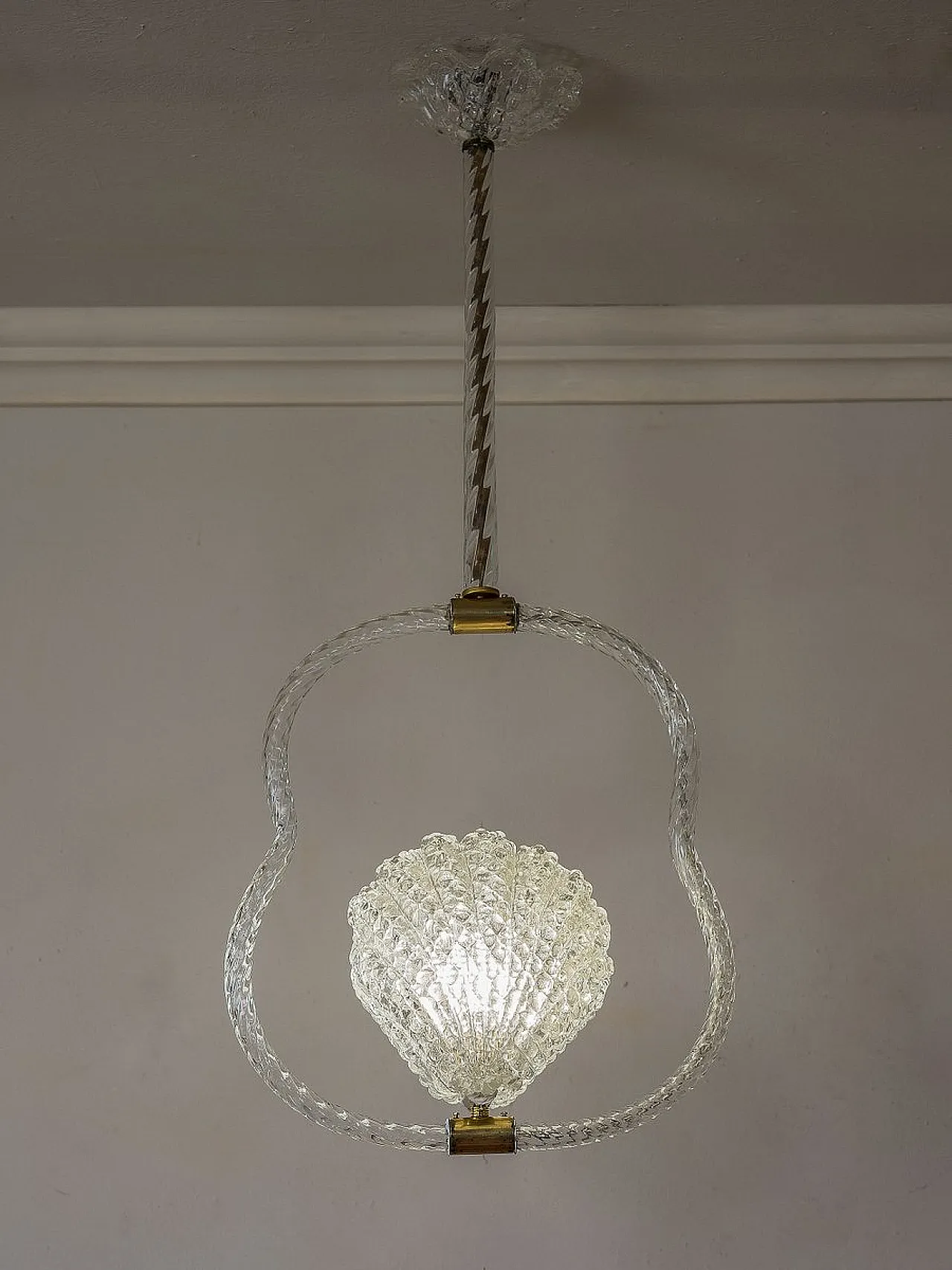Lampada in vetro di Murano di E.Barovier per Barovier & Toso, anni '30 1