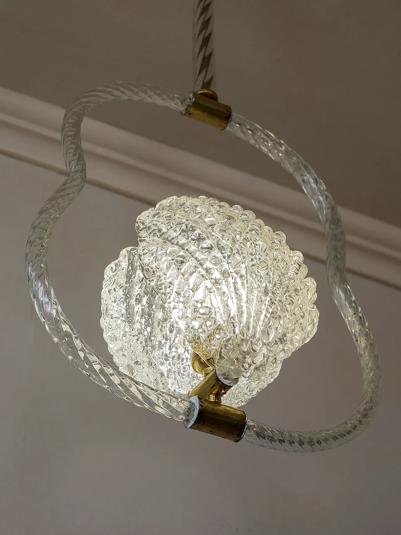 Lampada in vetro di Murano di E.Barovier per Barovier & Toso, anni '30 2