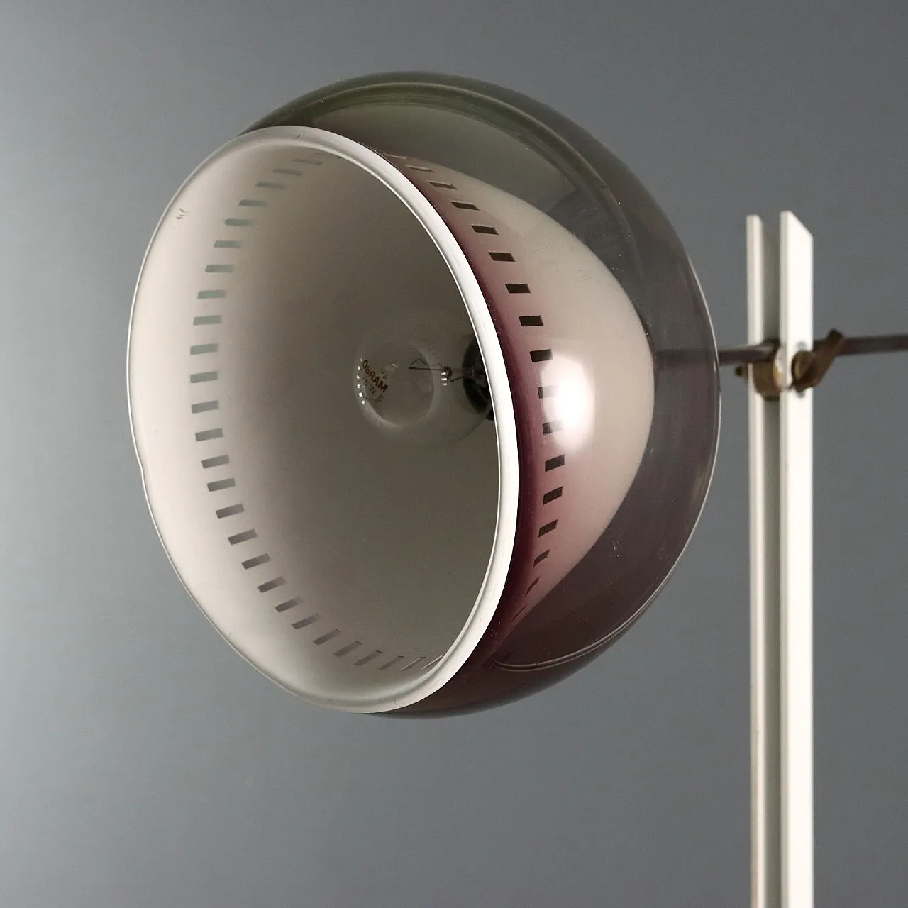 Lampada da terra in ottone, metallo e alluminio, '900 8