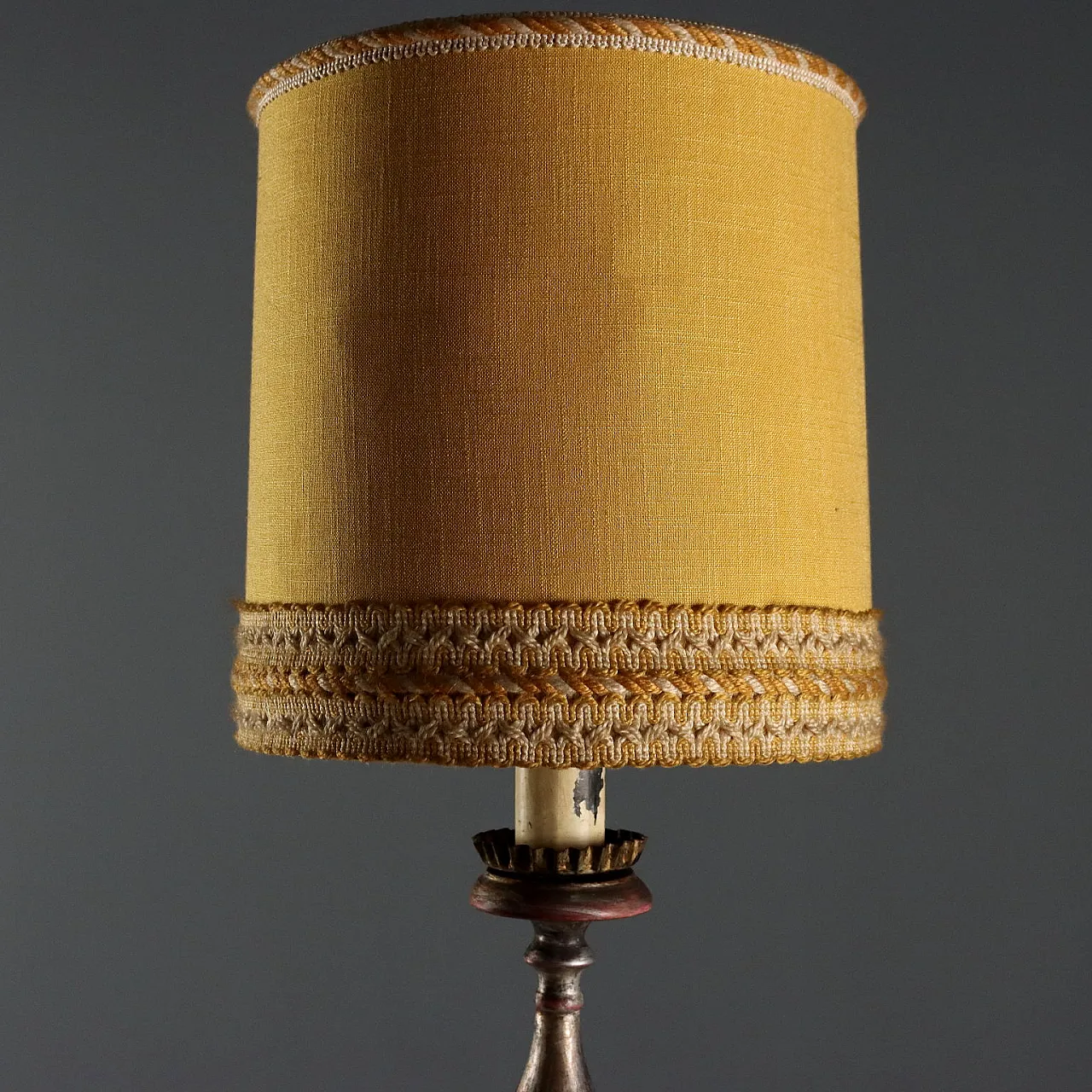 Torchere in turned and carved wood and sheet metal, 20th century 4