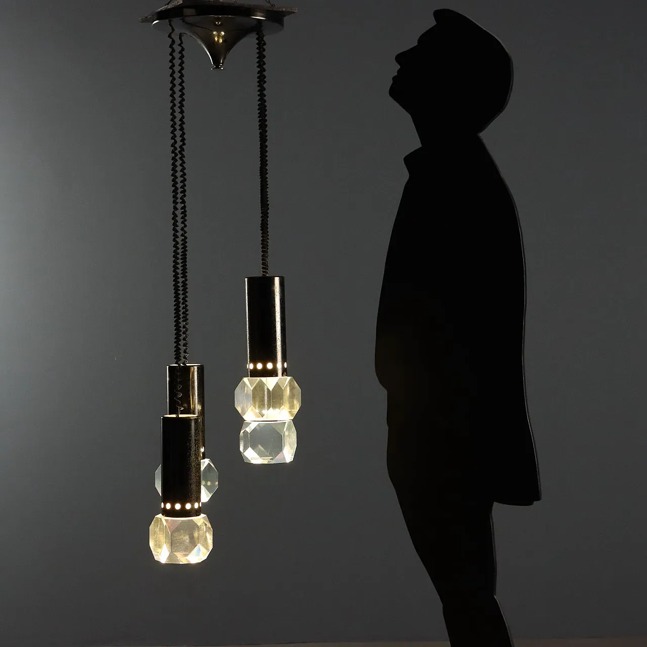 Lampada in plastica e metallo, anni '60 2