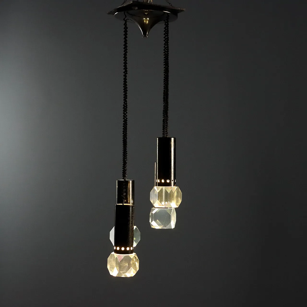 Lampada in plastica e metallo, anni '60 3