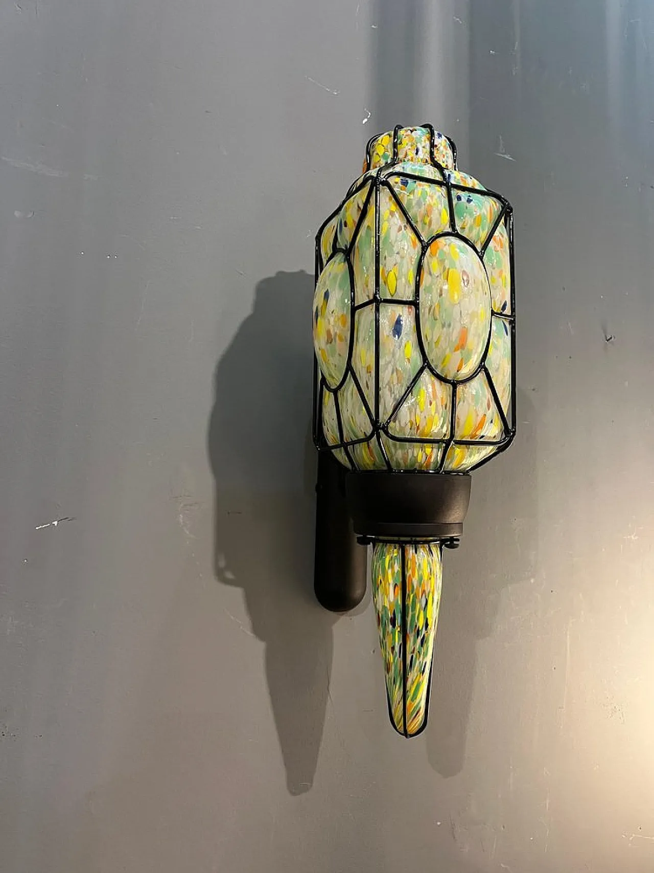 Lampada da parete da collezione in vetro di Murano, anni '70 3