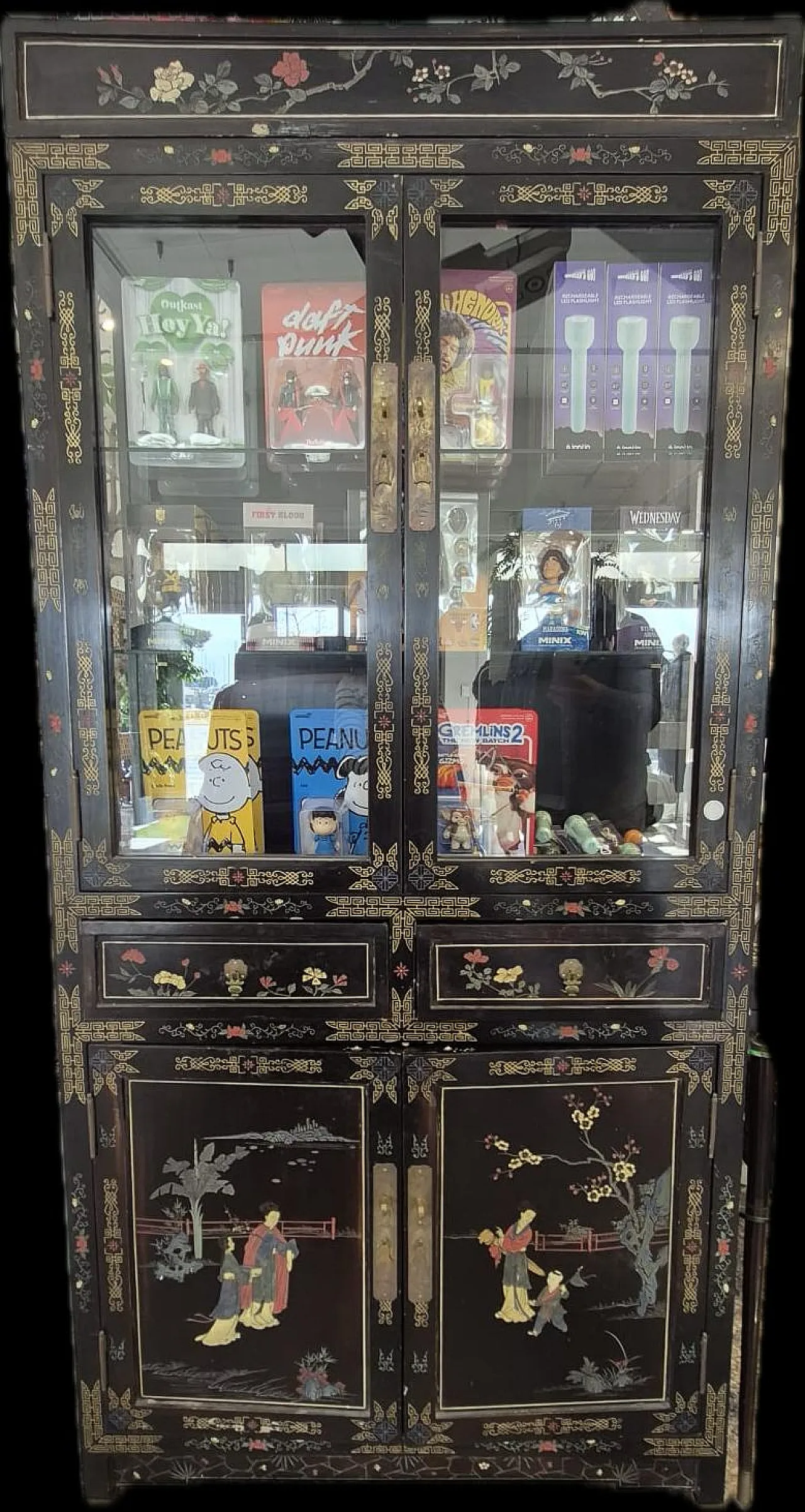 Vetrina laccata nera in stile Cina, '900 9