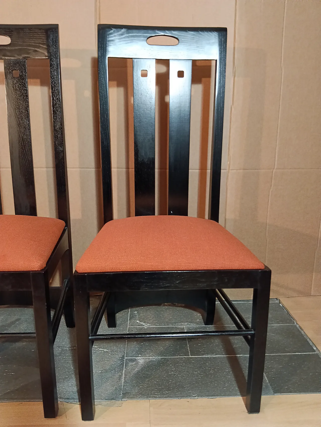 4 834 chairs in Rust by Charles R. Mackintosh for Alivar, 1990s 28