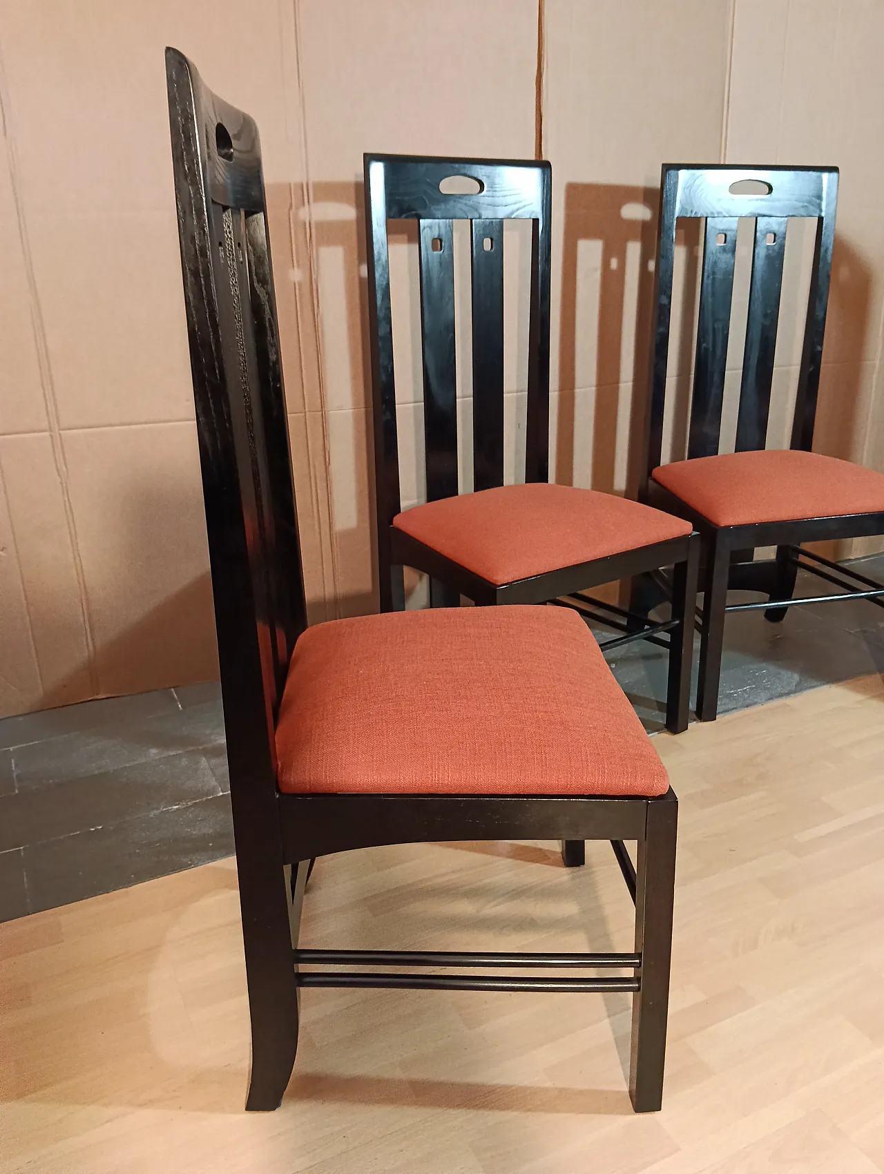 4 834 chairs in Rust by Charles R. Mackintosh for Alivar, 1990s 72