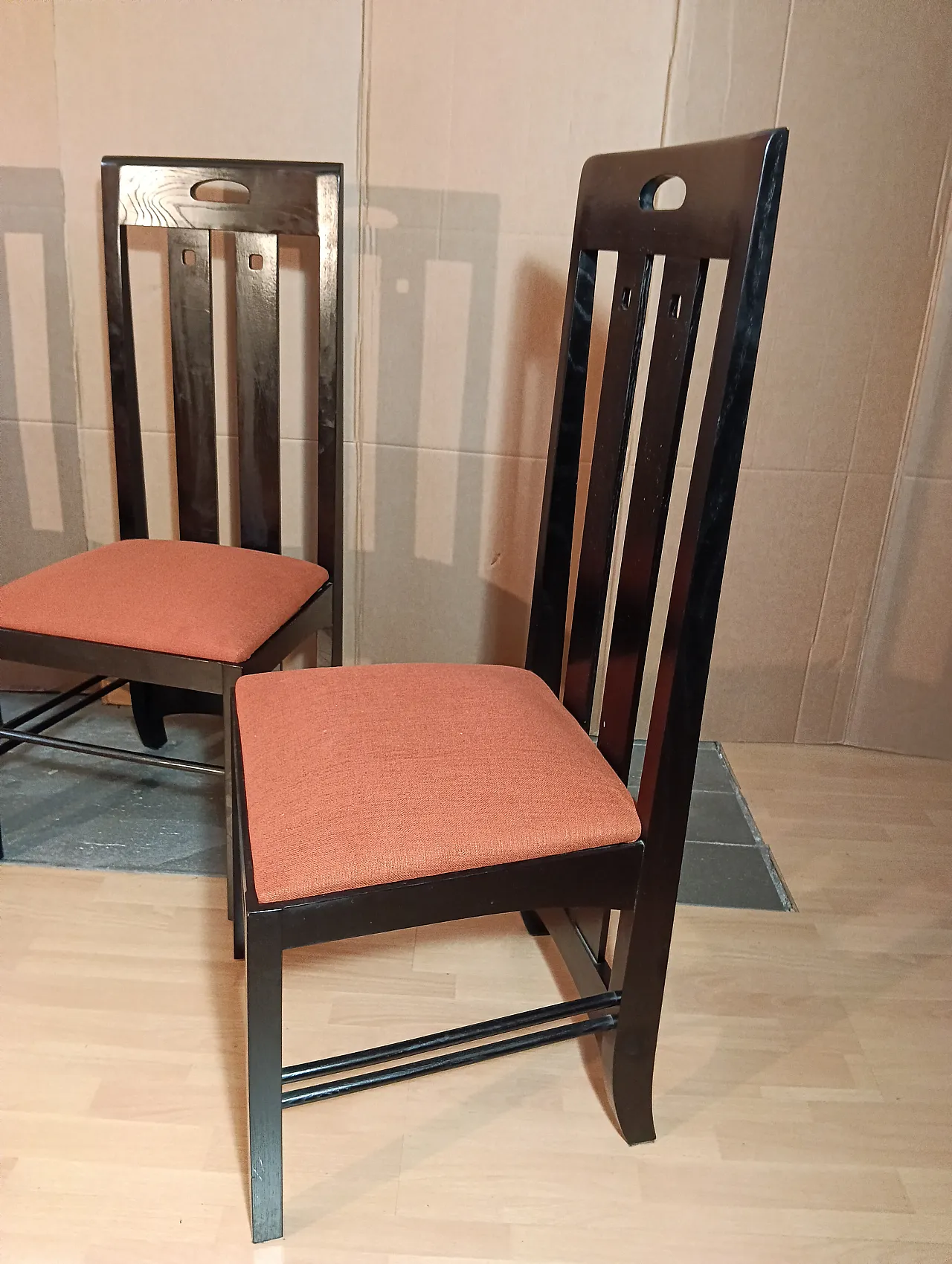 4 834 chairs in Rust by Charles R. Mackintosh for Alivar, 1990s 80