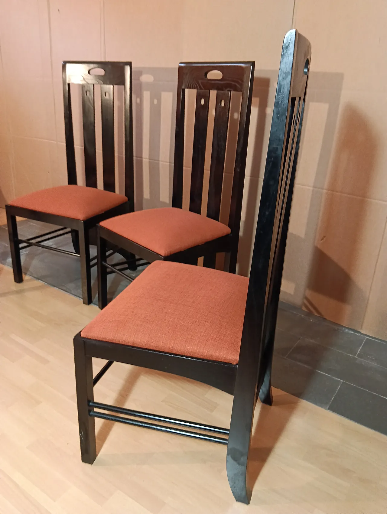 4 834 chairs in Rust by Charles R. Mackintosh for Alivar, 1990s 84