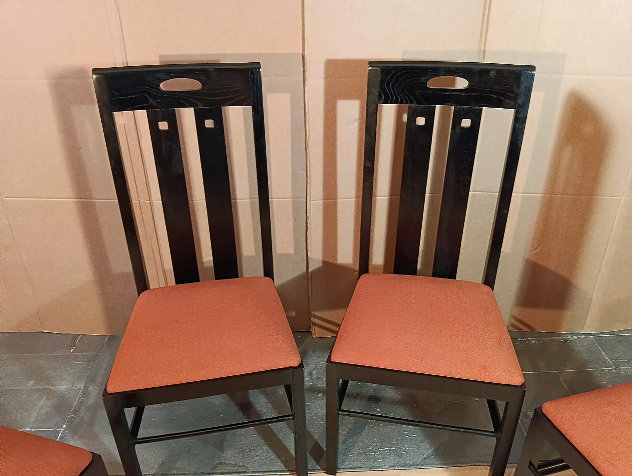 4 834 chairs in Rust by Charles R. Mackintosh for Alivar, 1990s 87