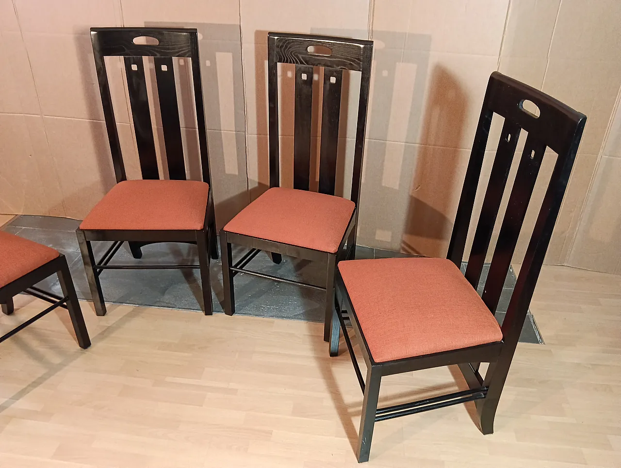 4 834 chairs in Rust by Charles R. Mackintosh for Alivar, 1990s 88