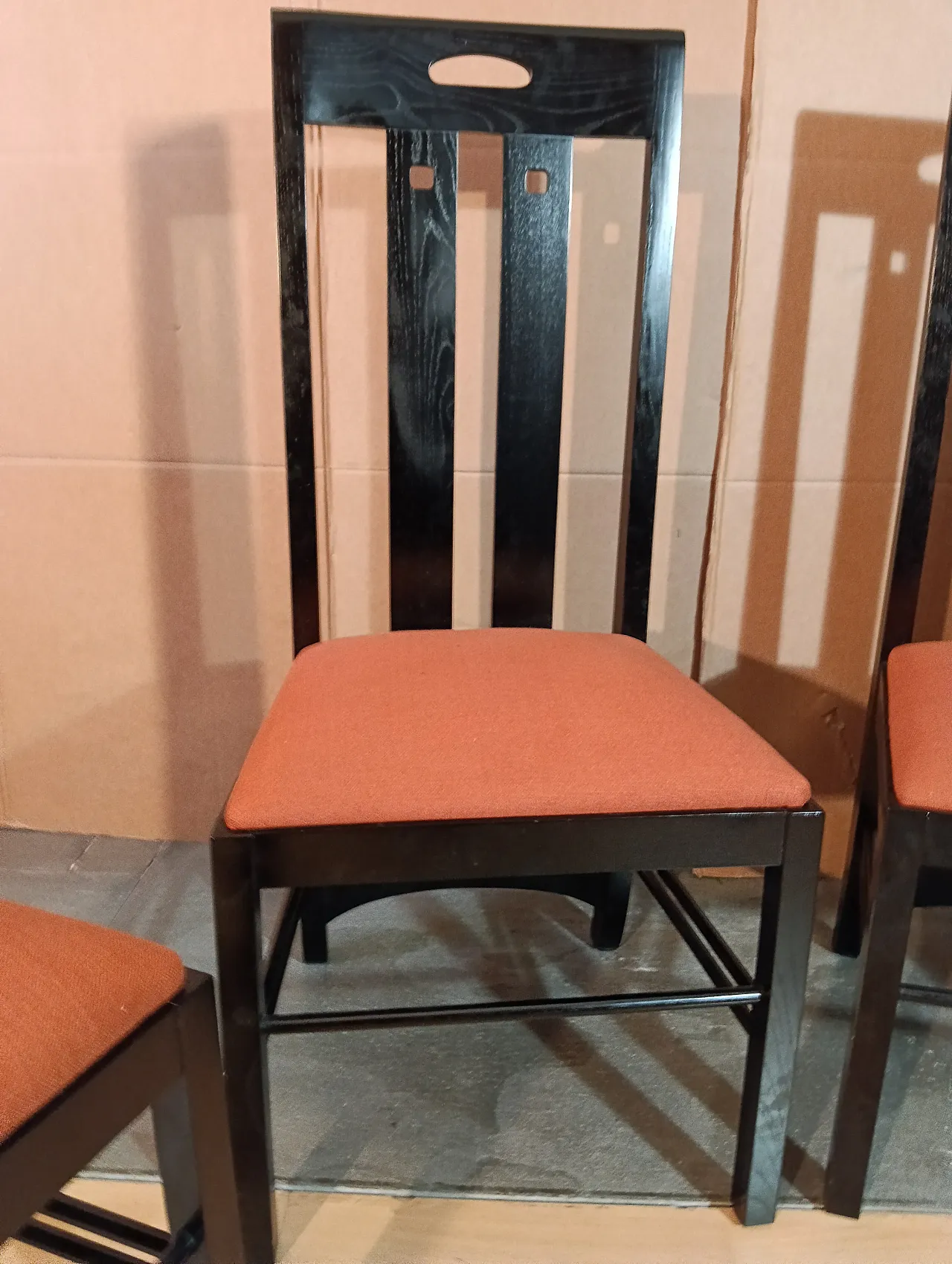 4 834 chairs in Rust by Charles R. Mackintosh for Alivar, 1990s 90