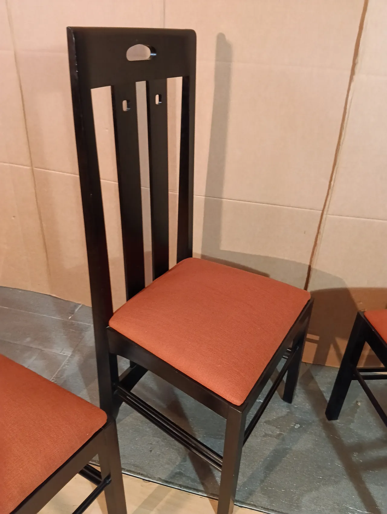 4 834 chairs in Rust by Charles R. Mackintosh for Alivar, 1990s 94
