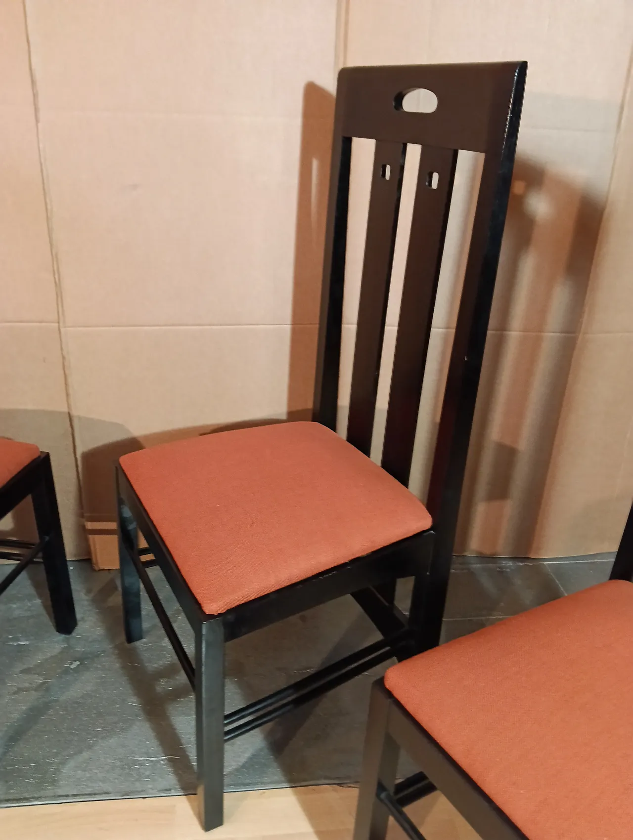 4 834 chairs in Rust by Charles R. Mackintosh for Alivar, 1990s 98