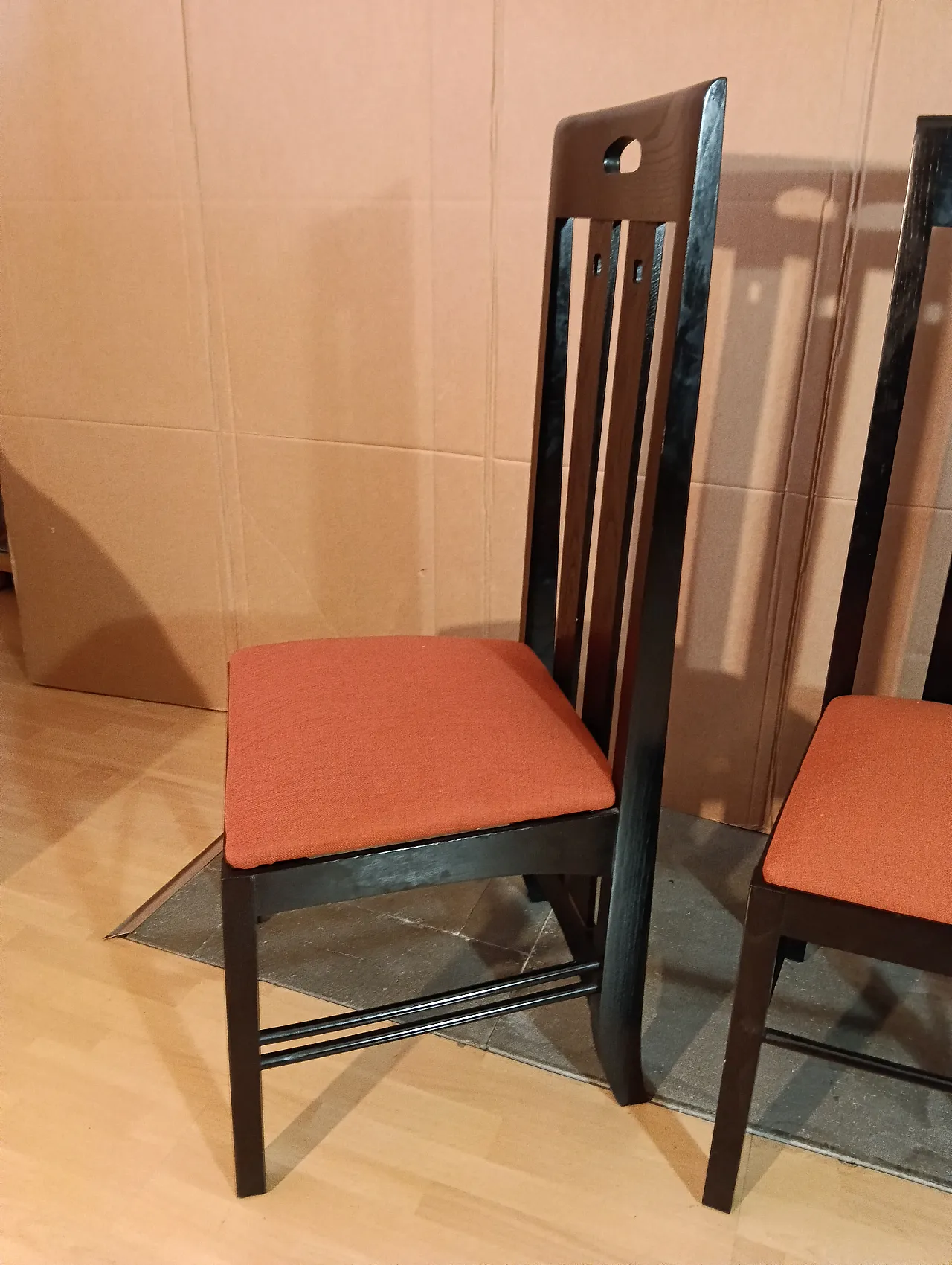 4 834 chairs in Rust by Charles R. Mackintosh for Alivar, 1990s 100