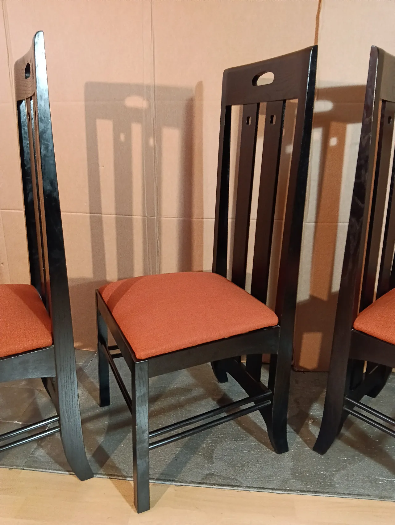 4 834 chairs in Rust by Charles R. Mackintosh for Alivar, 1990s 110