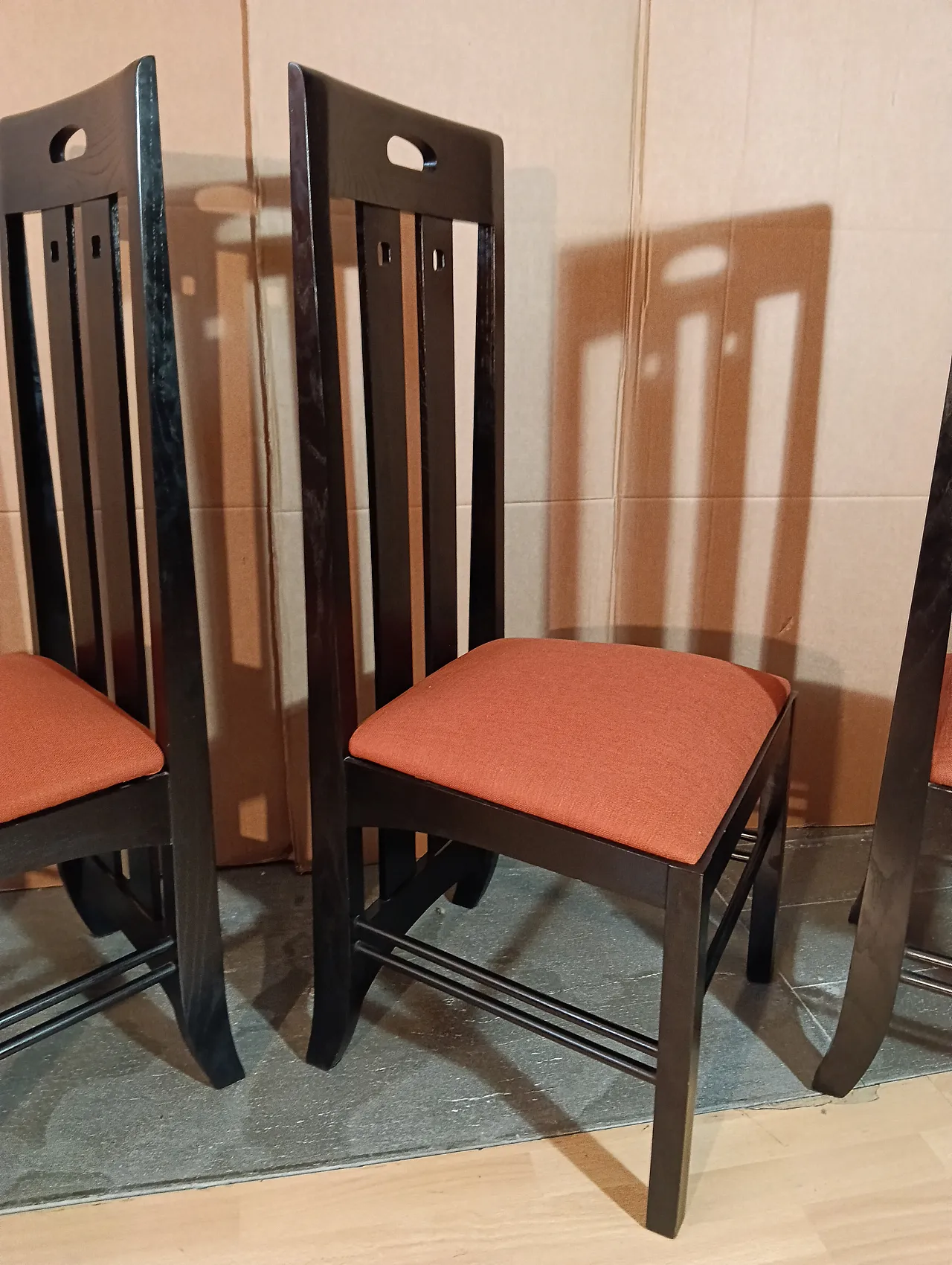 4 834 chairs in Rust by Charles R. Mackintosh for Alivar, 1990s 111