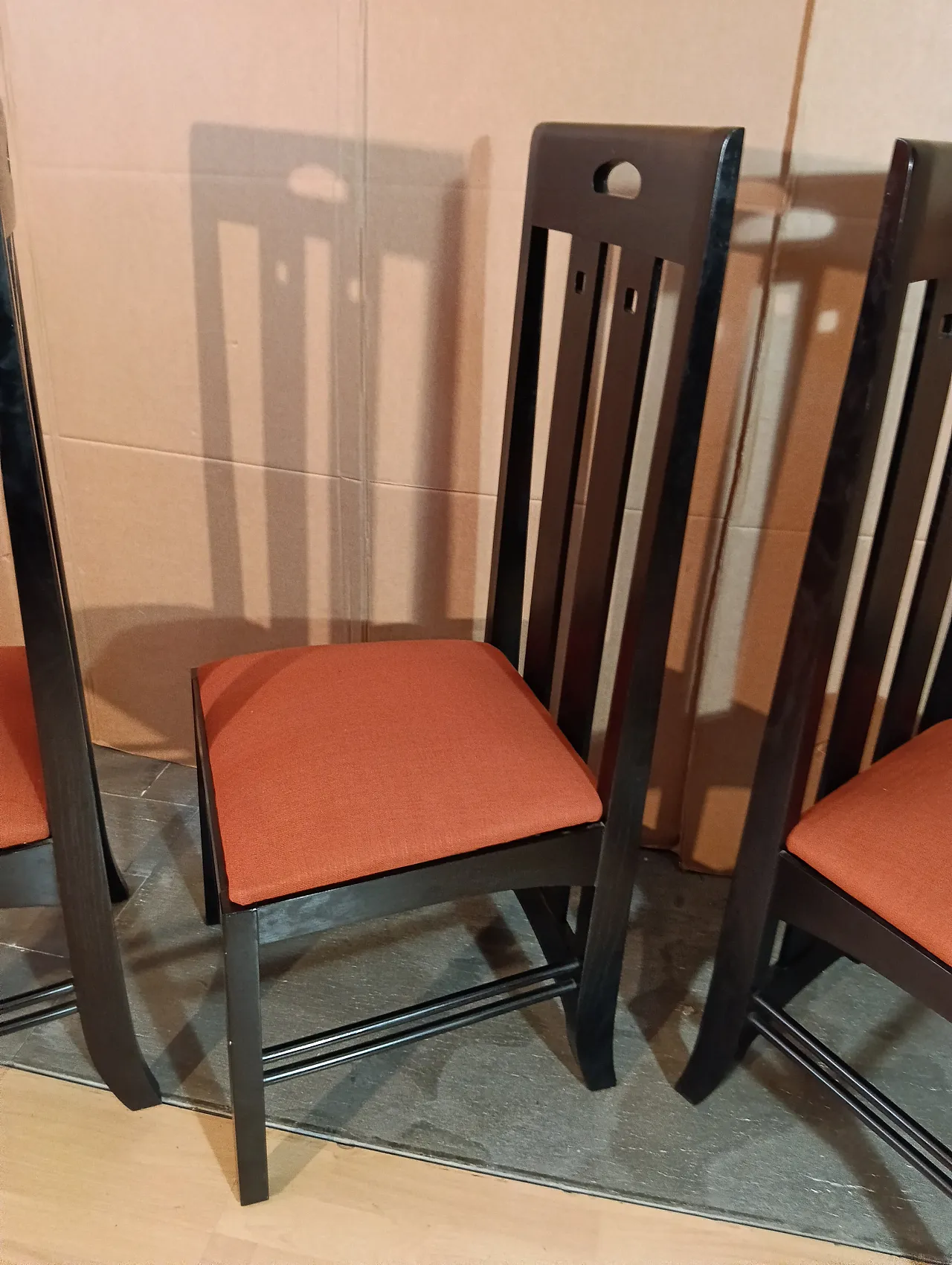 4 834 chairs in Rust by Charles R. Mackintosh for Alivar, 1990s 115