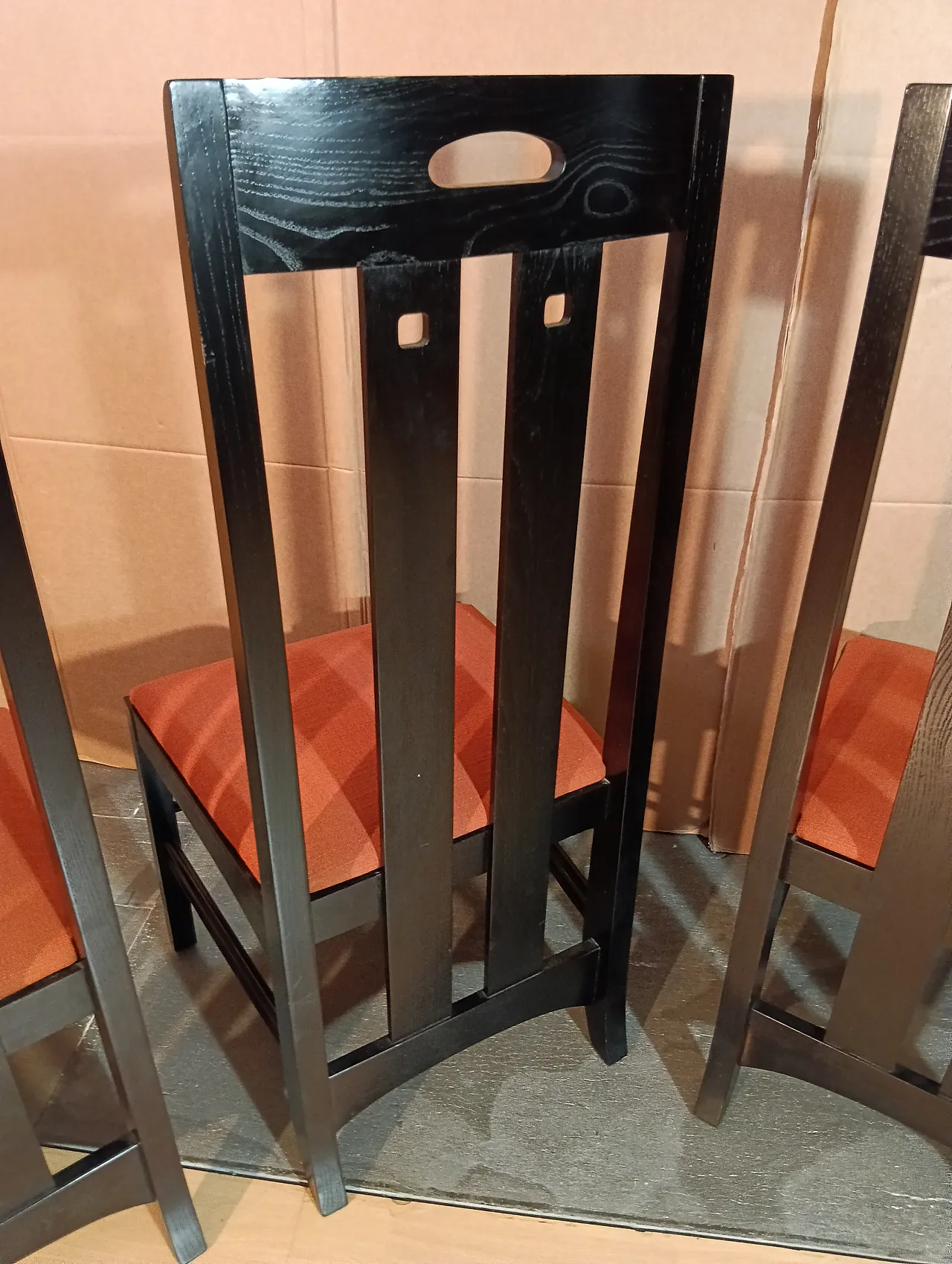 4 834 chairs in Rust by Charles R. Mackintosh for Alivar, 1990s 122